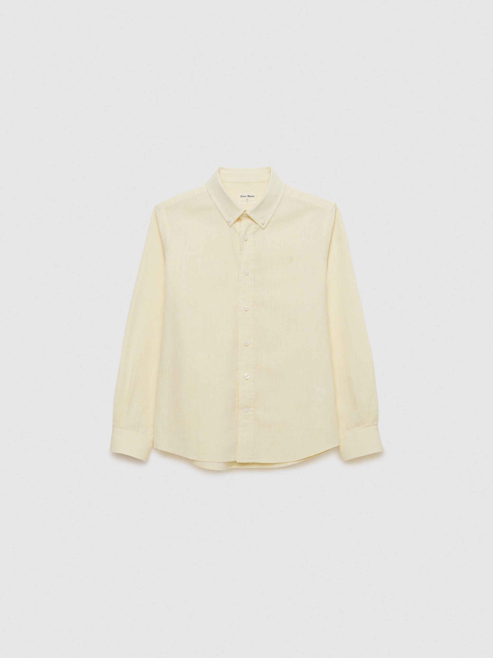 CAMISA LINO C. BOTON KIDS AMARILLO
