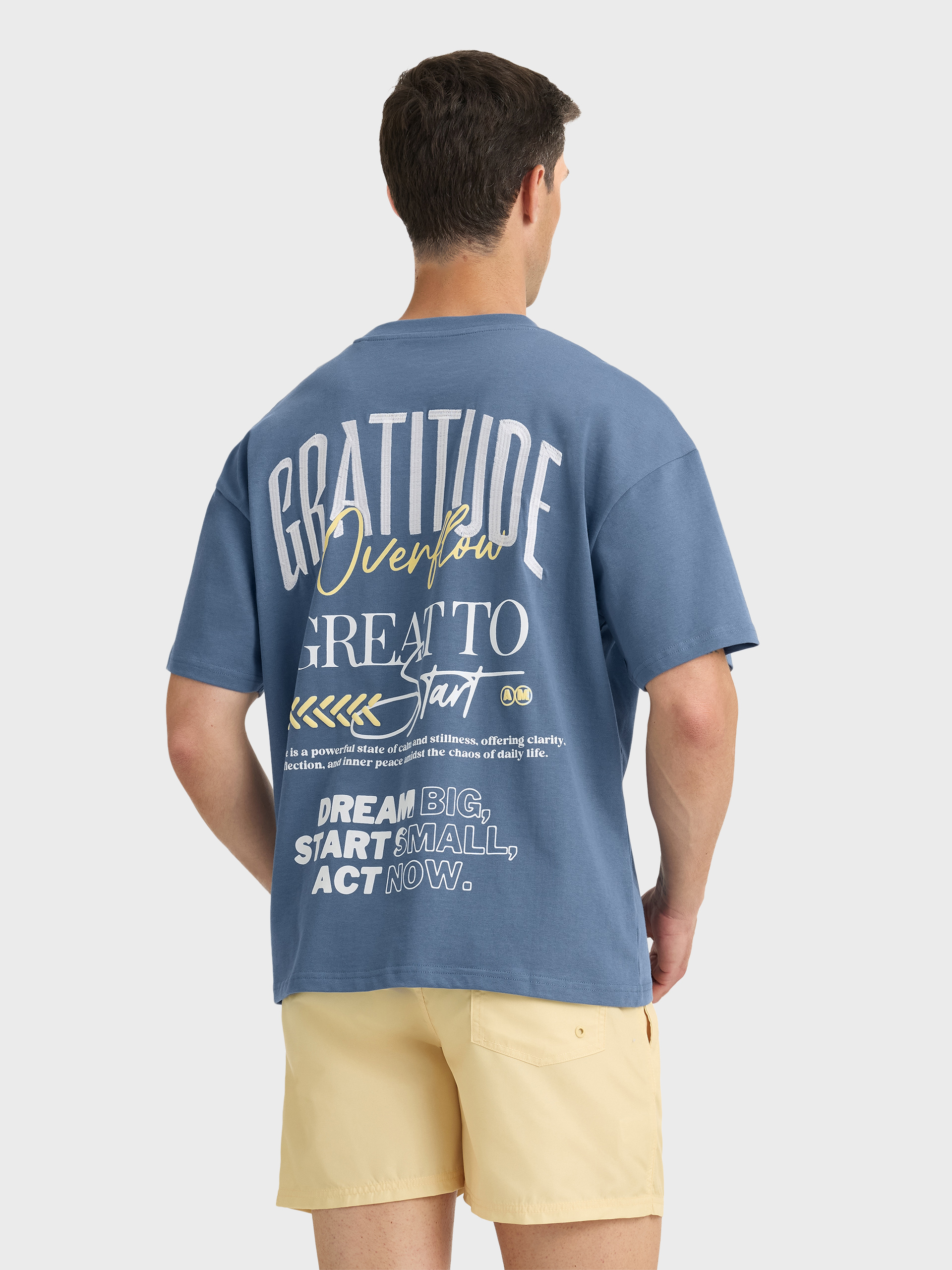 CAMISETA GRATITUDE AZUL