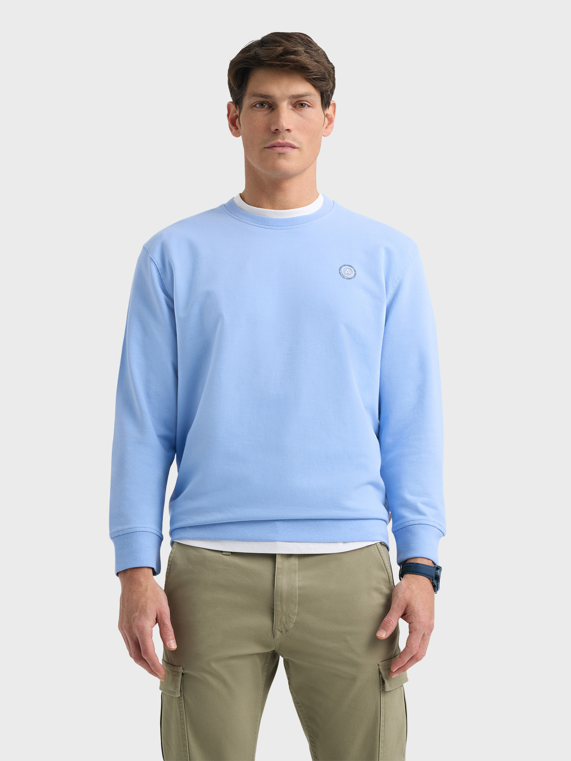 SUDADERA BASIC SPRING CELESTE