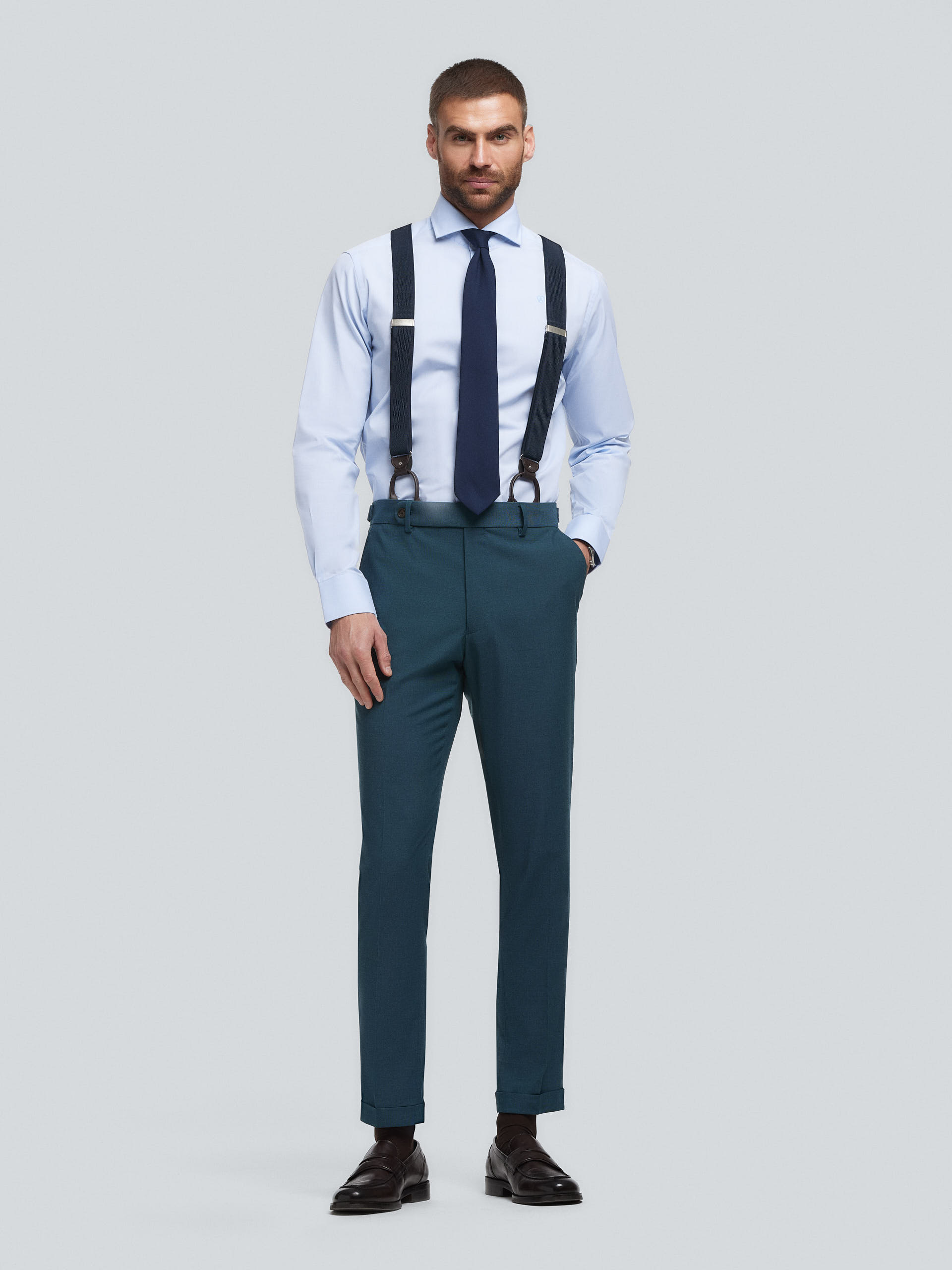 PANTALON MILANO MICROPUNTO VERDE