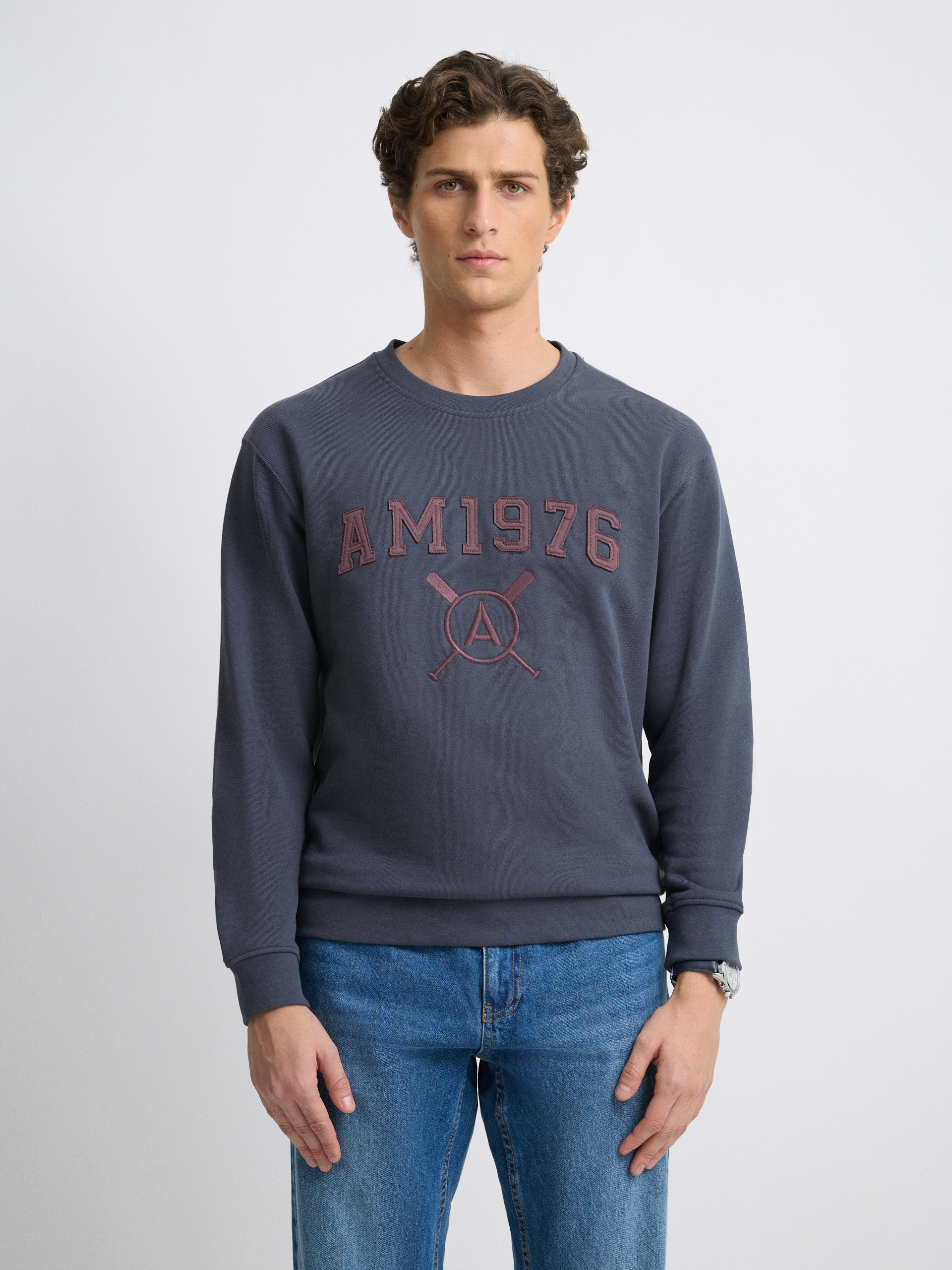 SUDADERA PATCH AZUL
