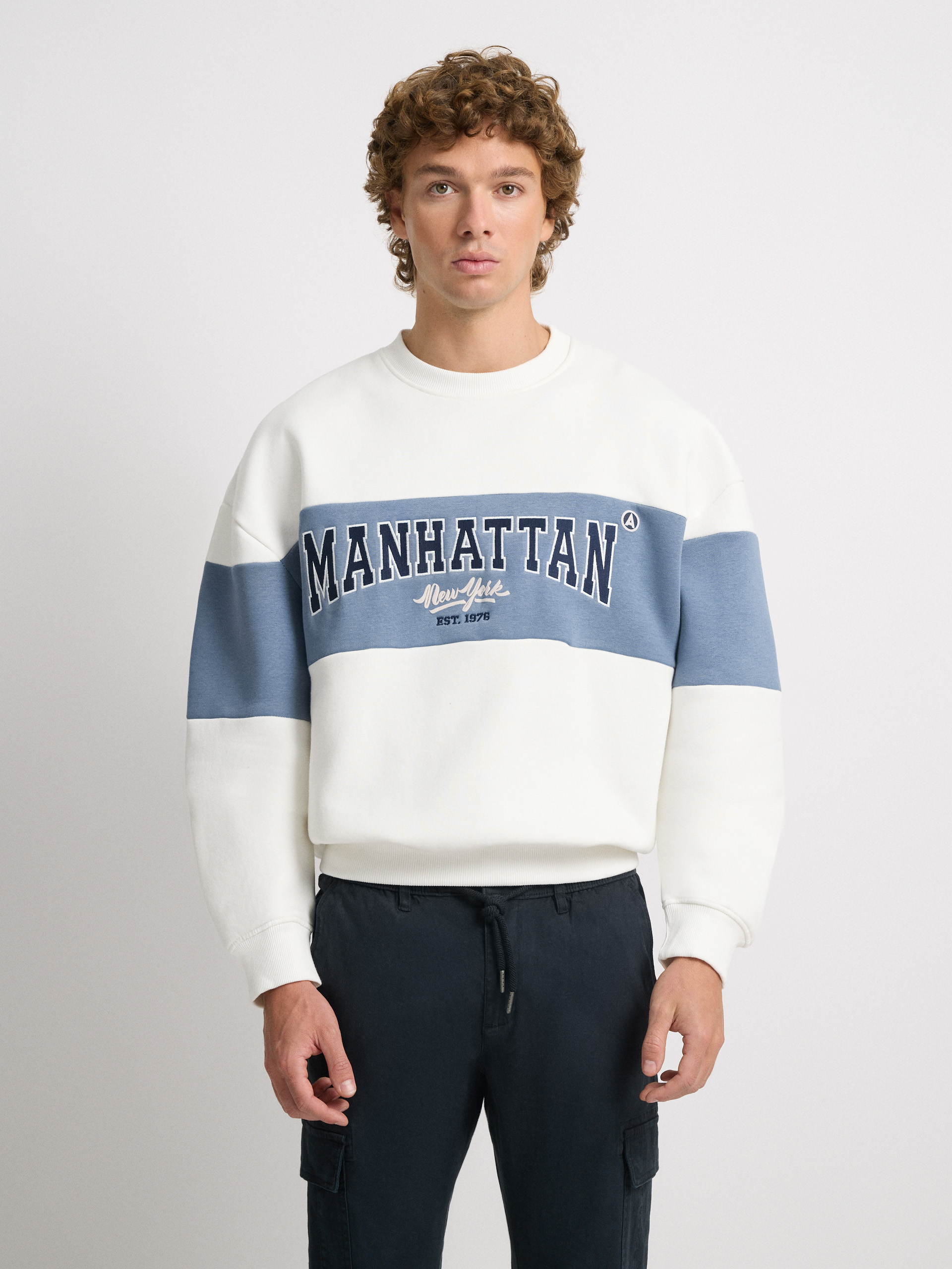 SUDADERA MANHATTAN BLANCO
