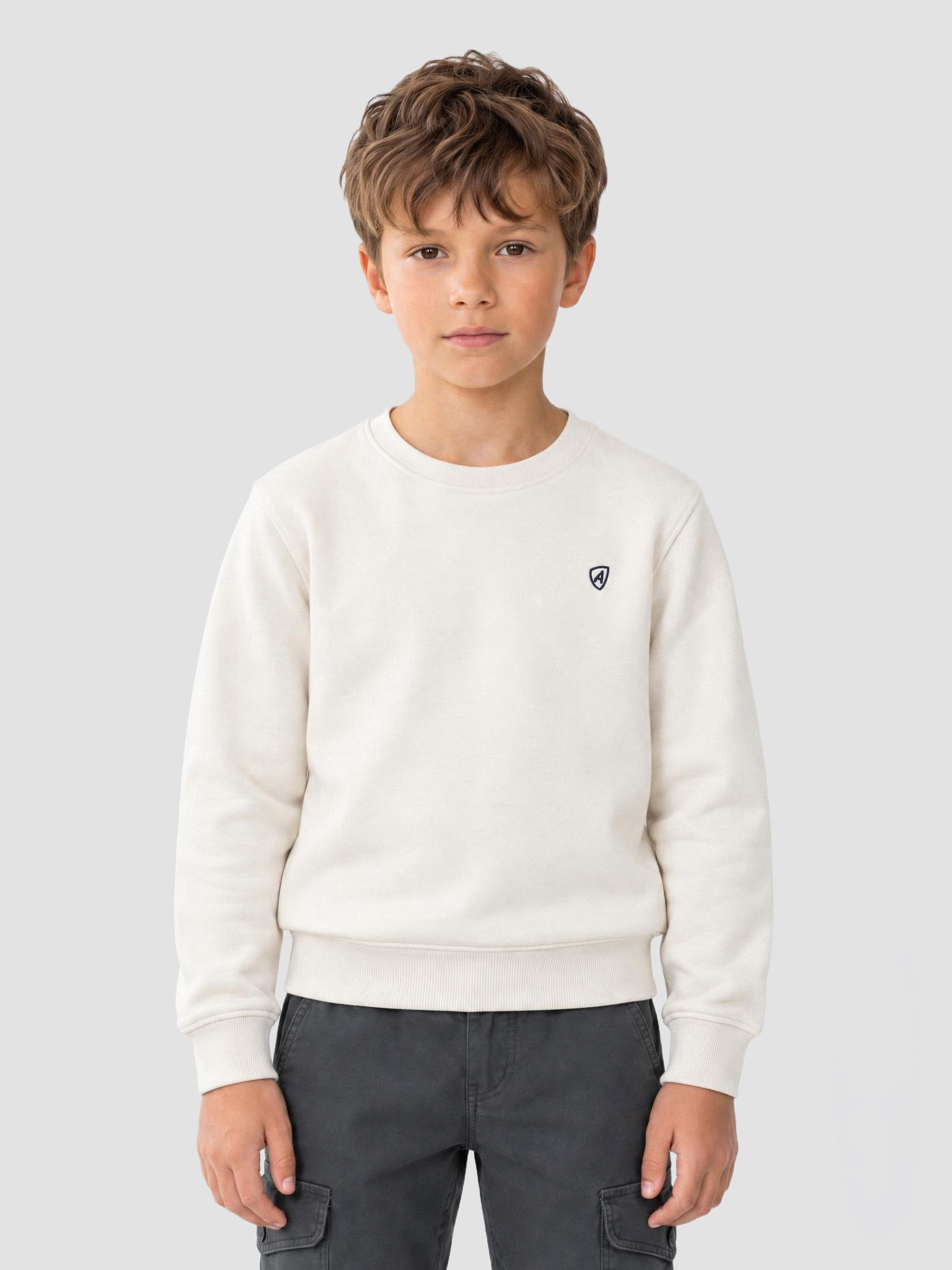 SUDADERA BASICA KIDS BEIGE