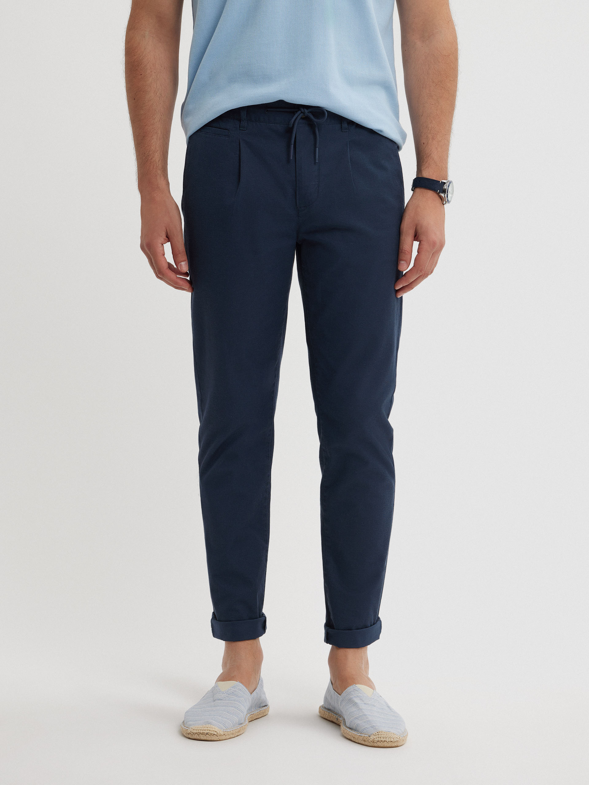 PANTALON LINO AZUL MARINO