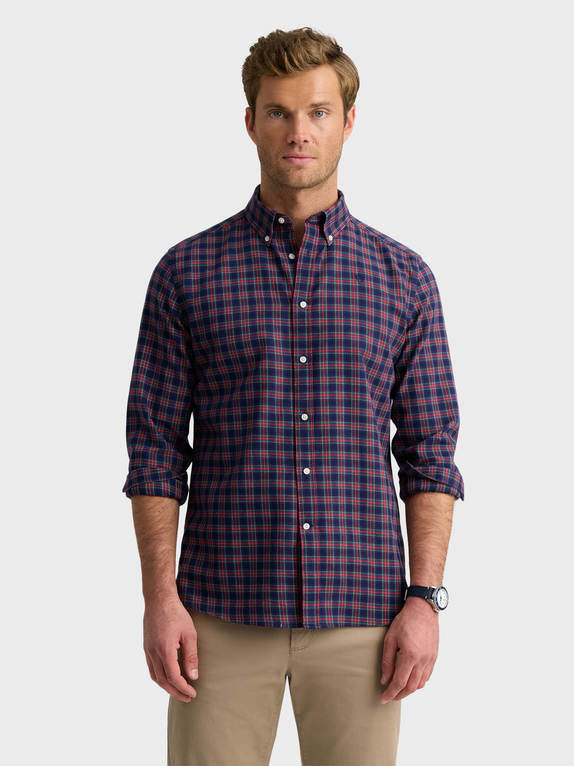 CAMISA TARTAN CHECKS AZUL MARINO