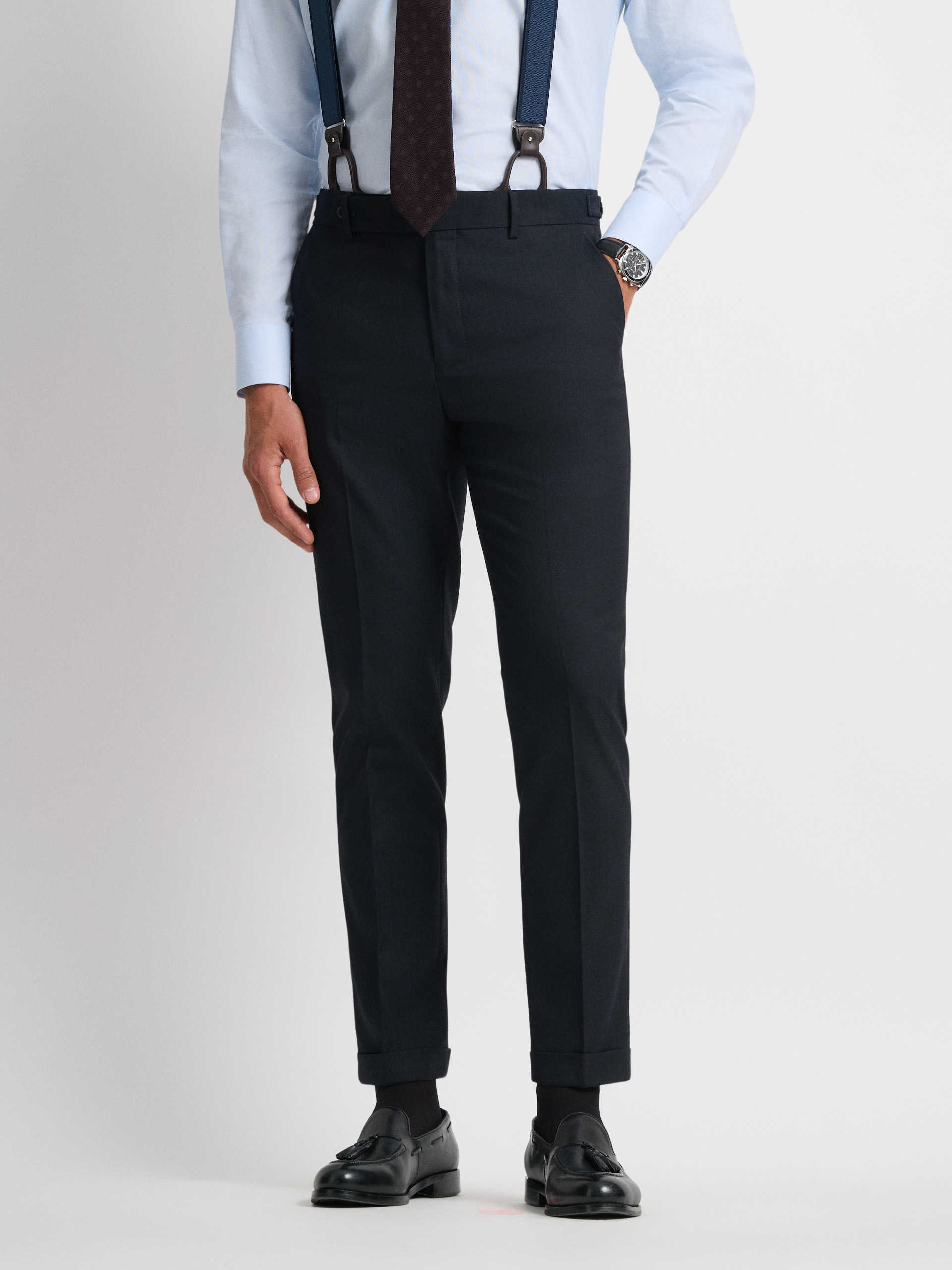 PANTALONES NAPOLI ESPIGA AZUL MARINO