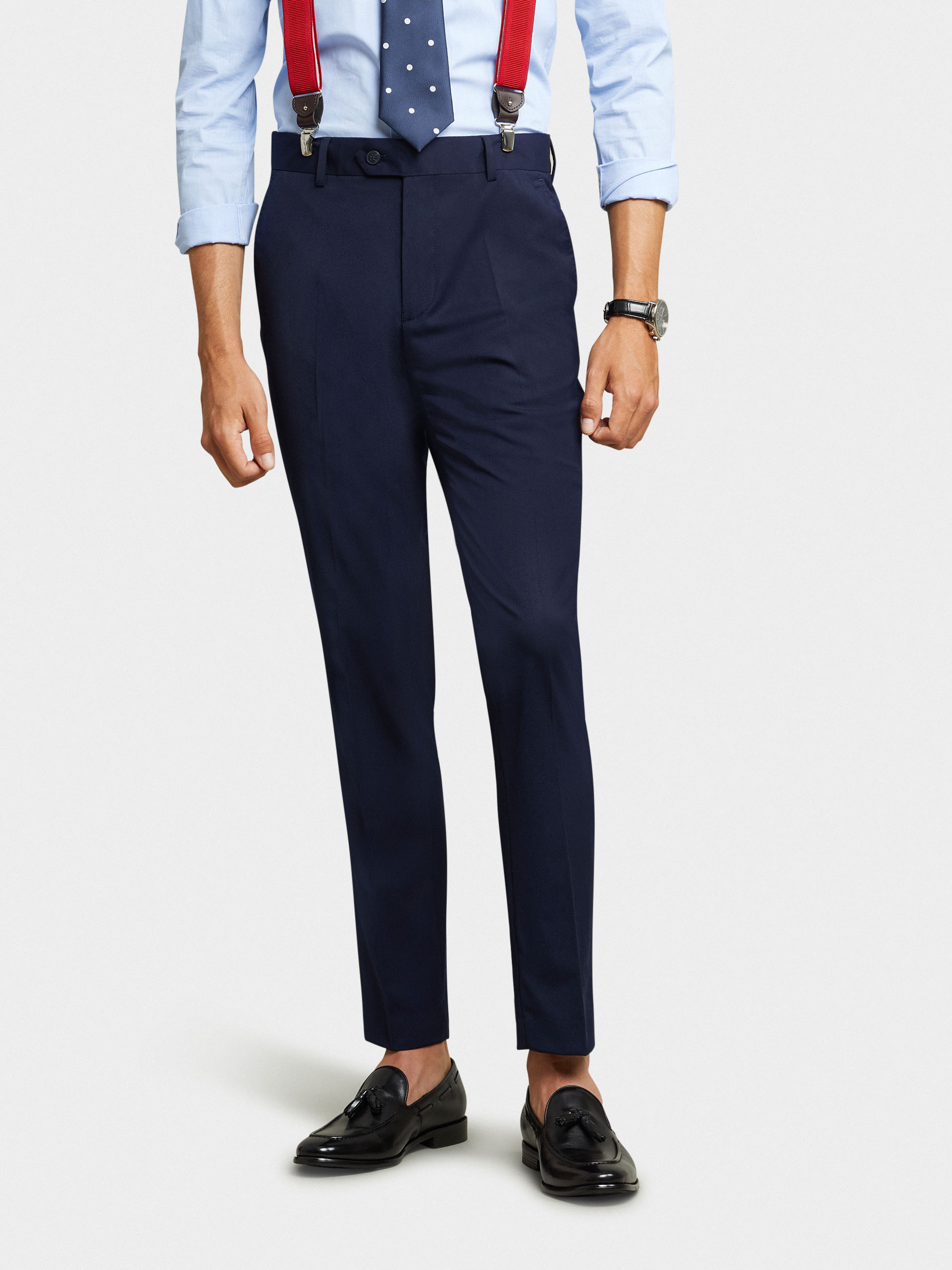 PANTALON PLAIN SLIM AZUL MARINO
