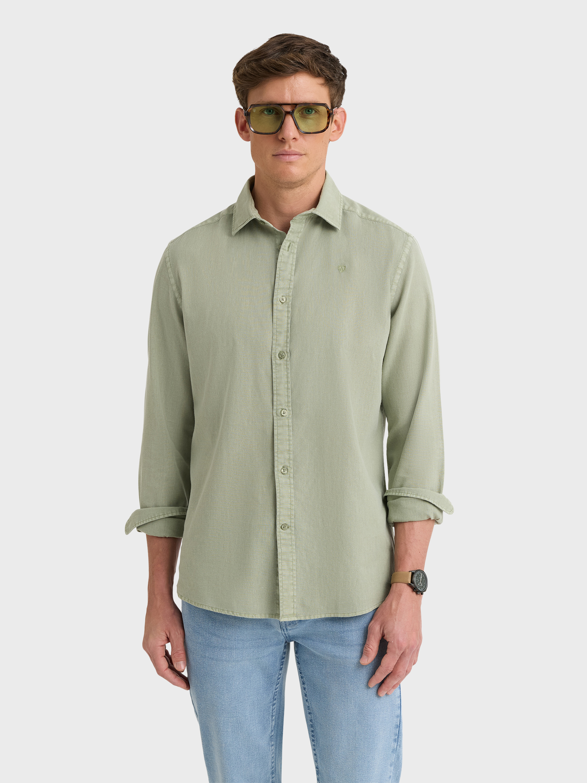 CAMISA LINO GD VERDE