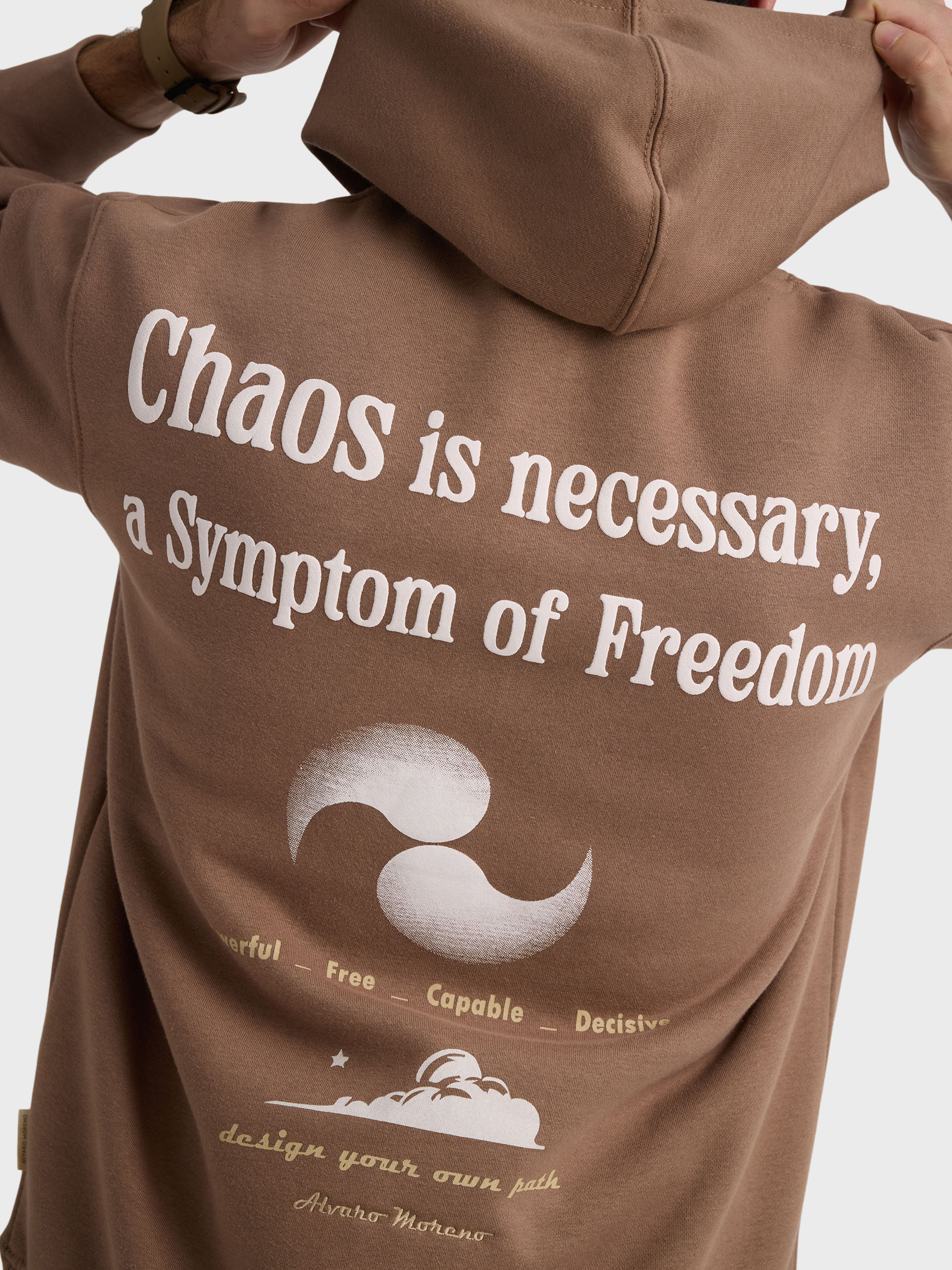 SUDADERA CAOS MARRÓN