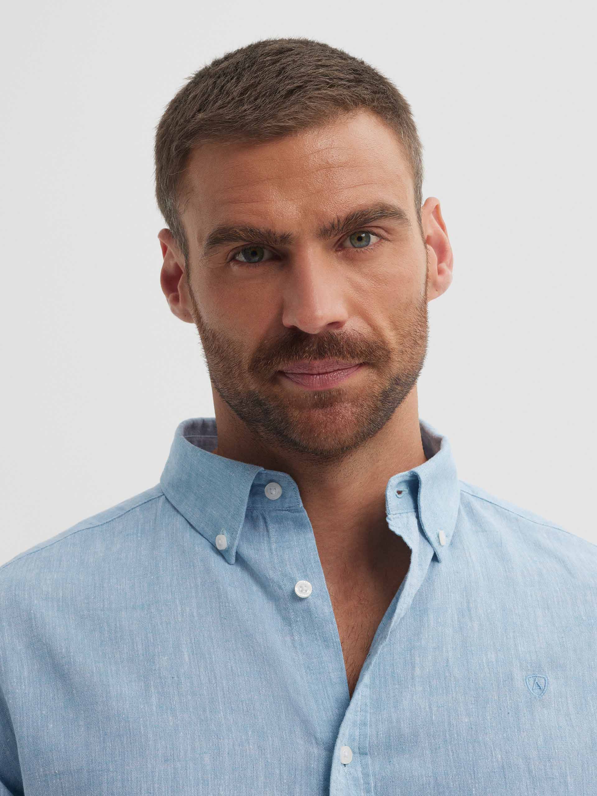 CAMISA LINO C. BOTON