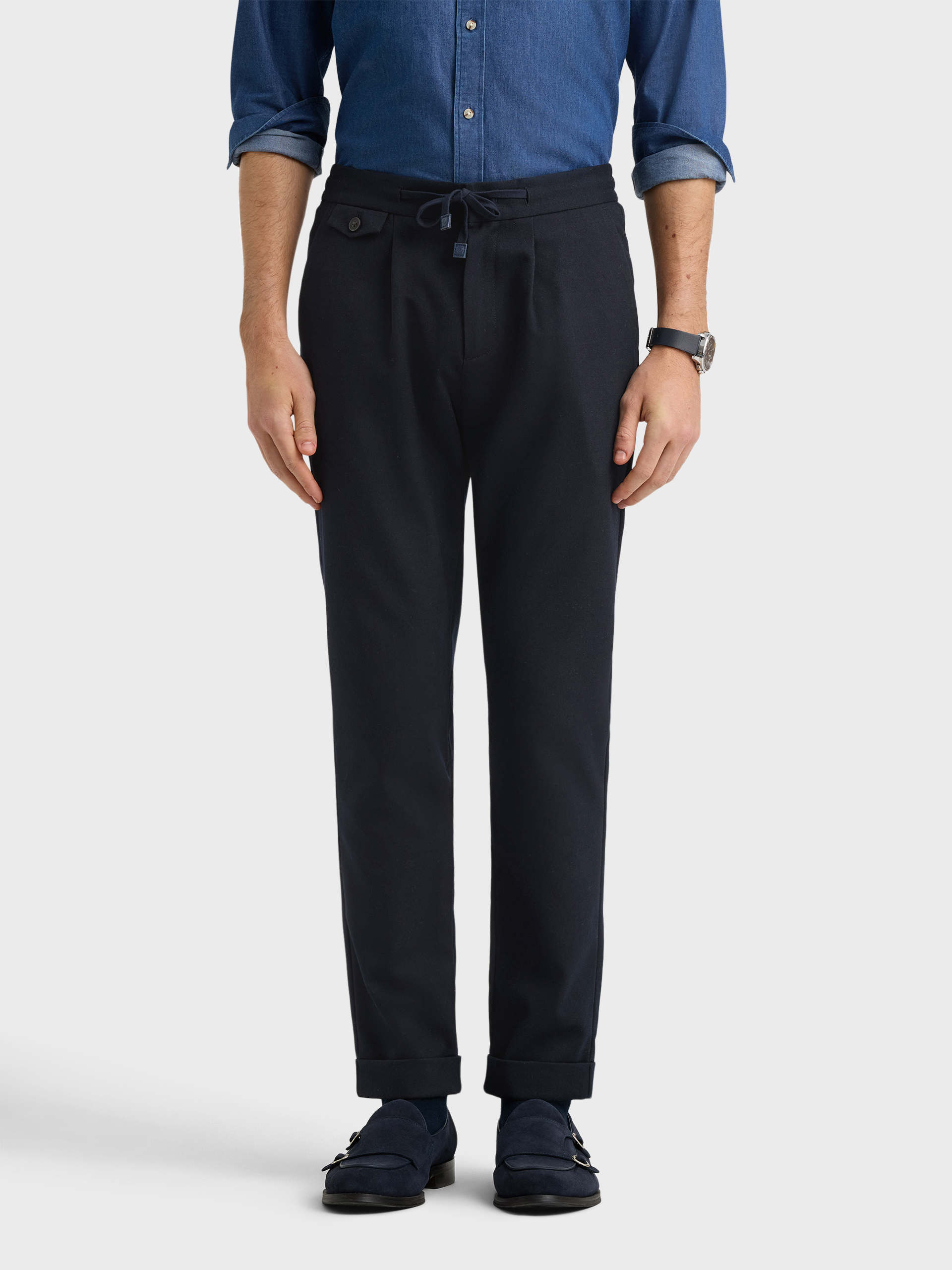 PANTALON FRANELA AZUL MARINO