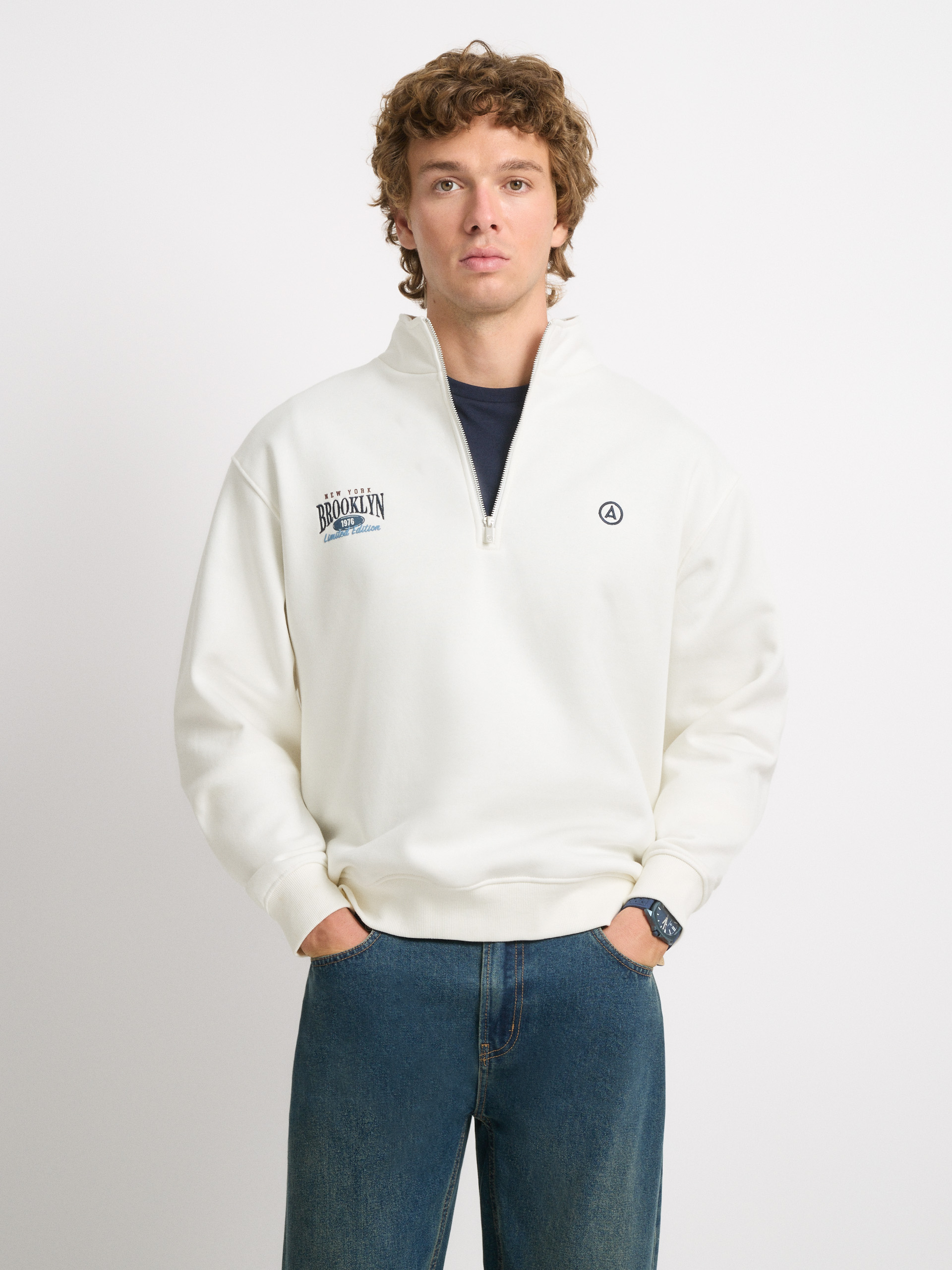 SUDADERA BROOKLYN BLANCO