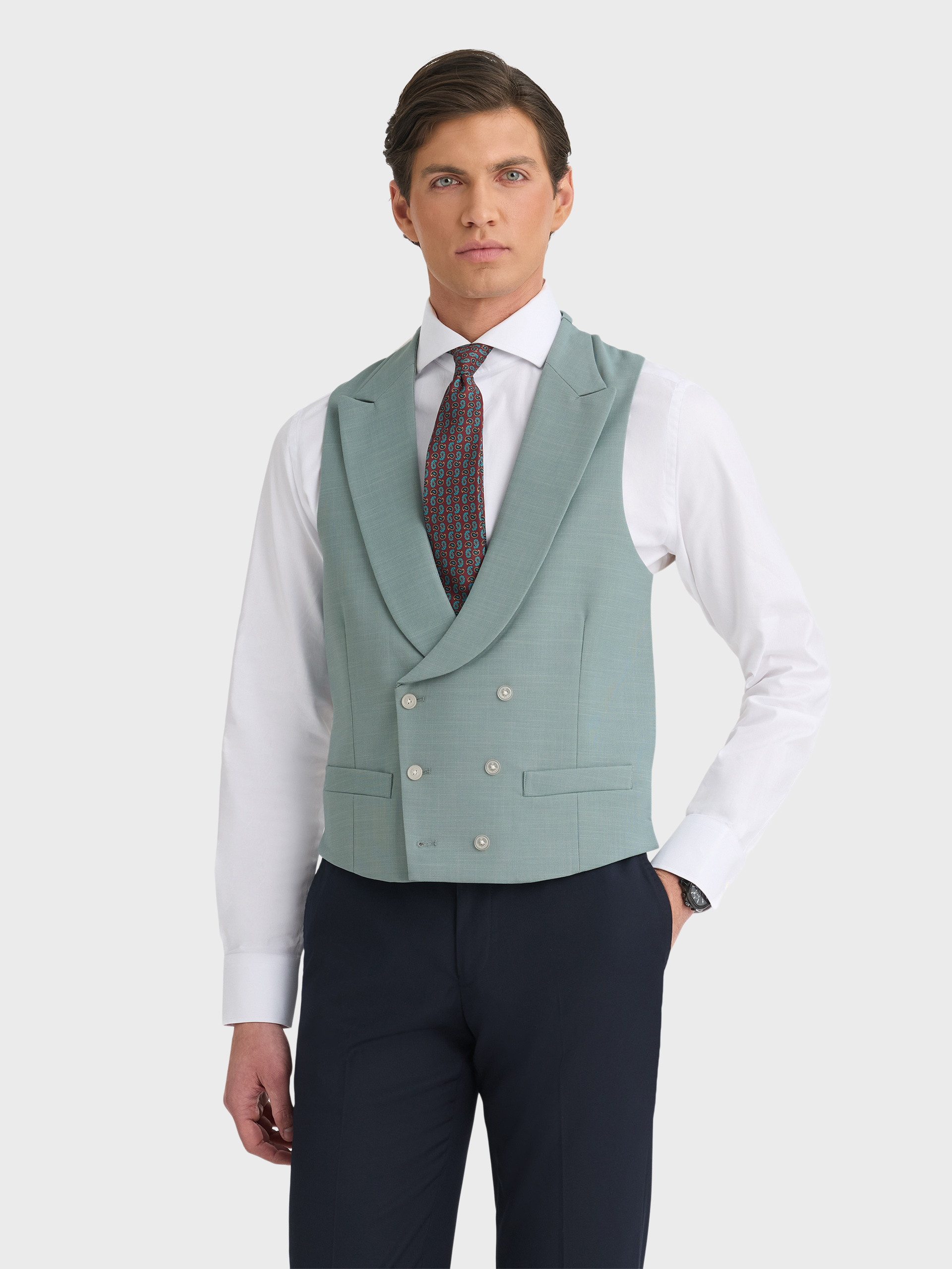 CHALECO PANAMA VERDE AGUA