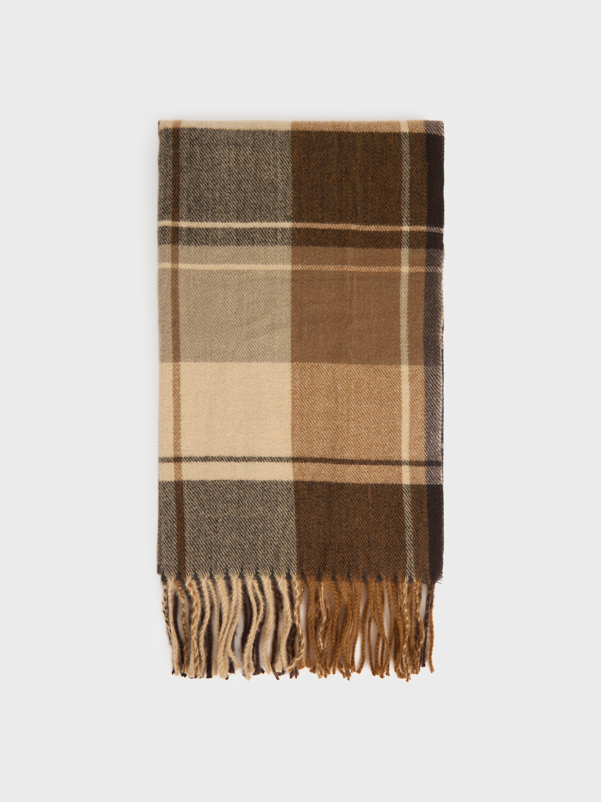 BUFANDA CUADROS CAMEL