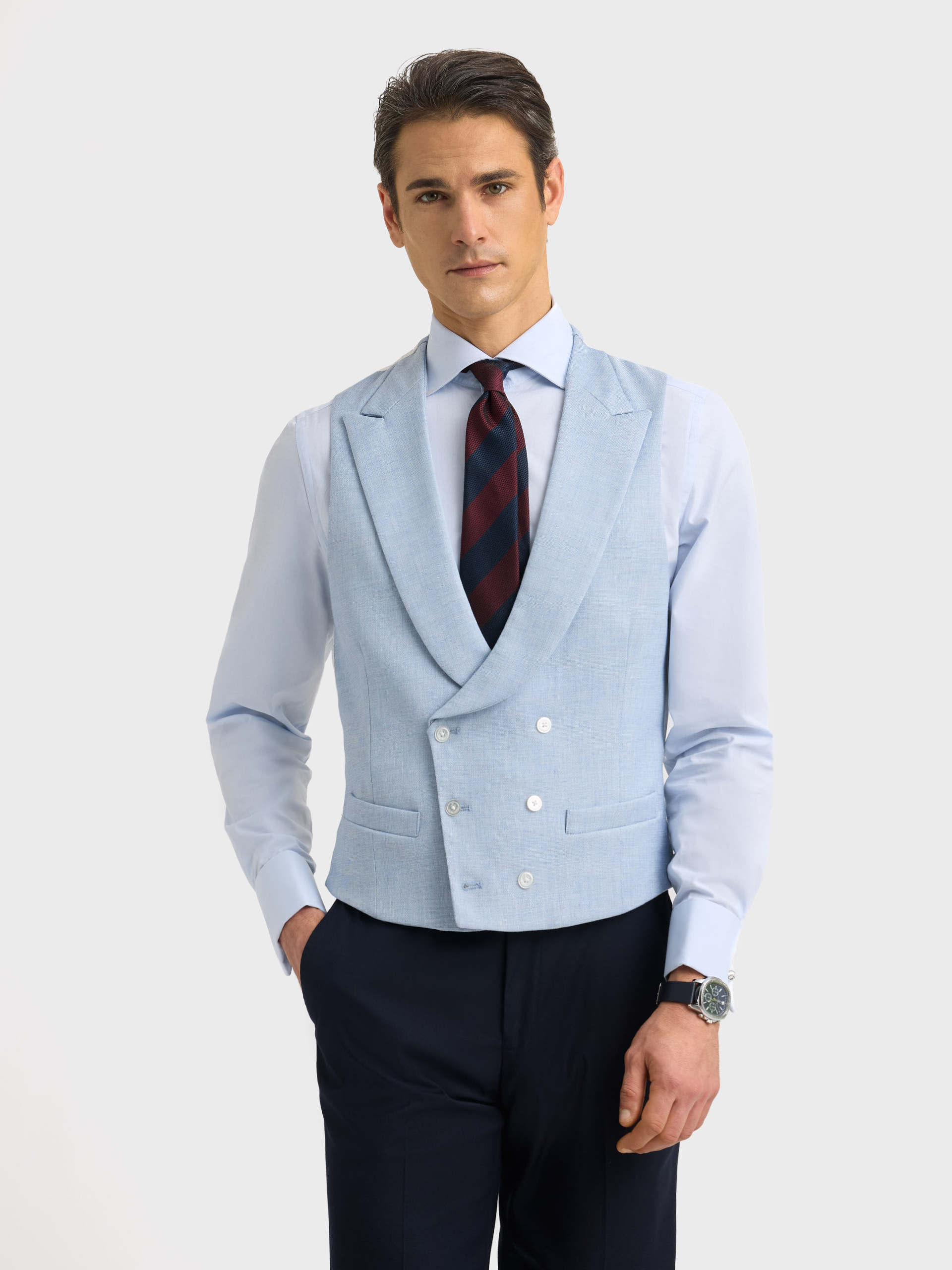 CHALECO ESTRUCTURA CELESTE