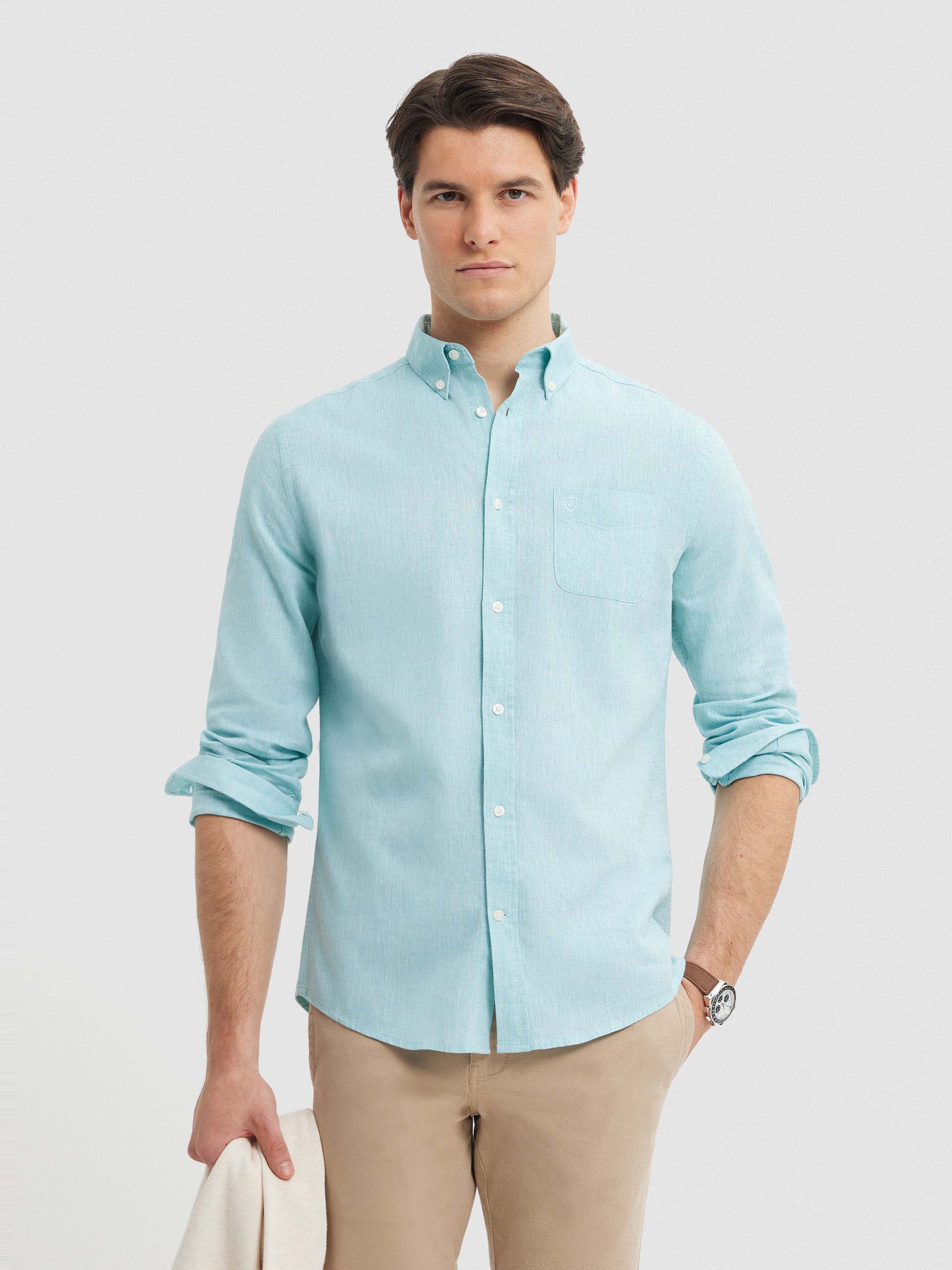 CAMISA LINO BOLSILLO