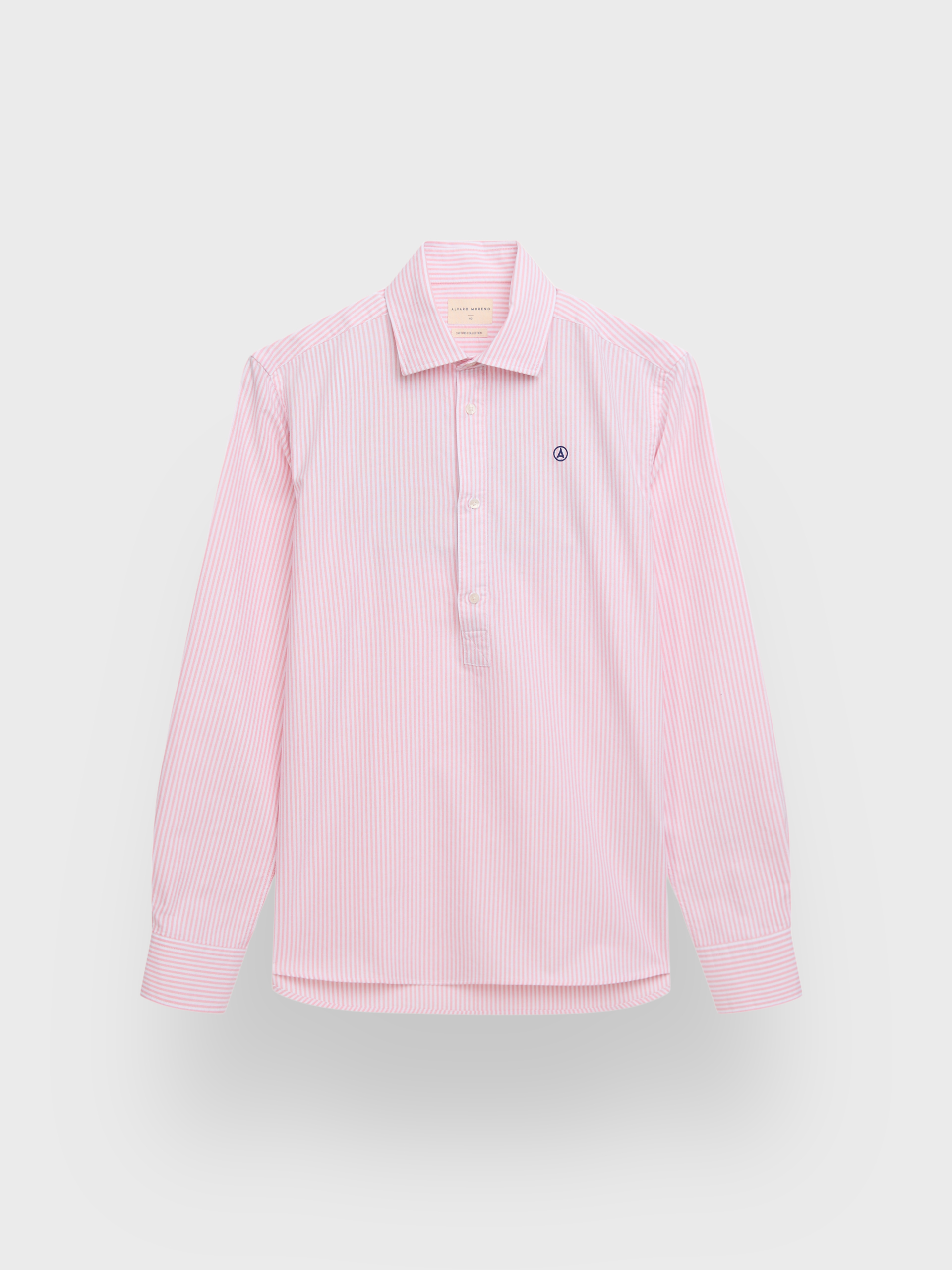 POLERA OXFORD RAYAS CORAL