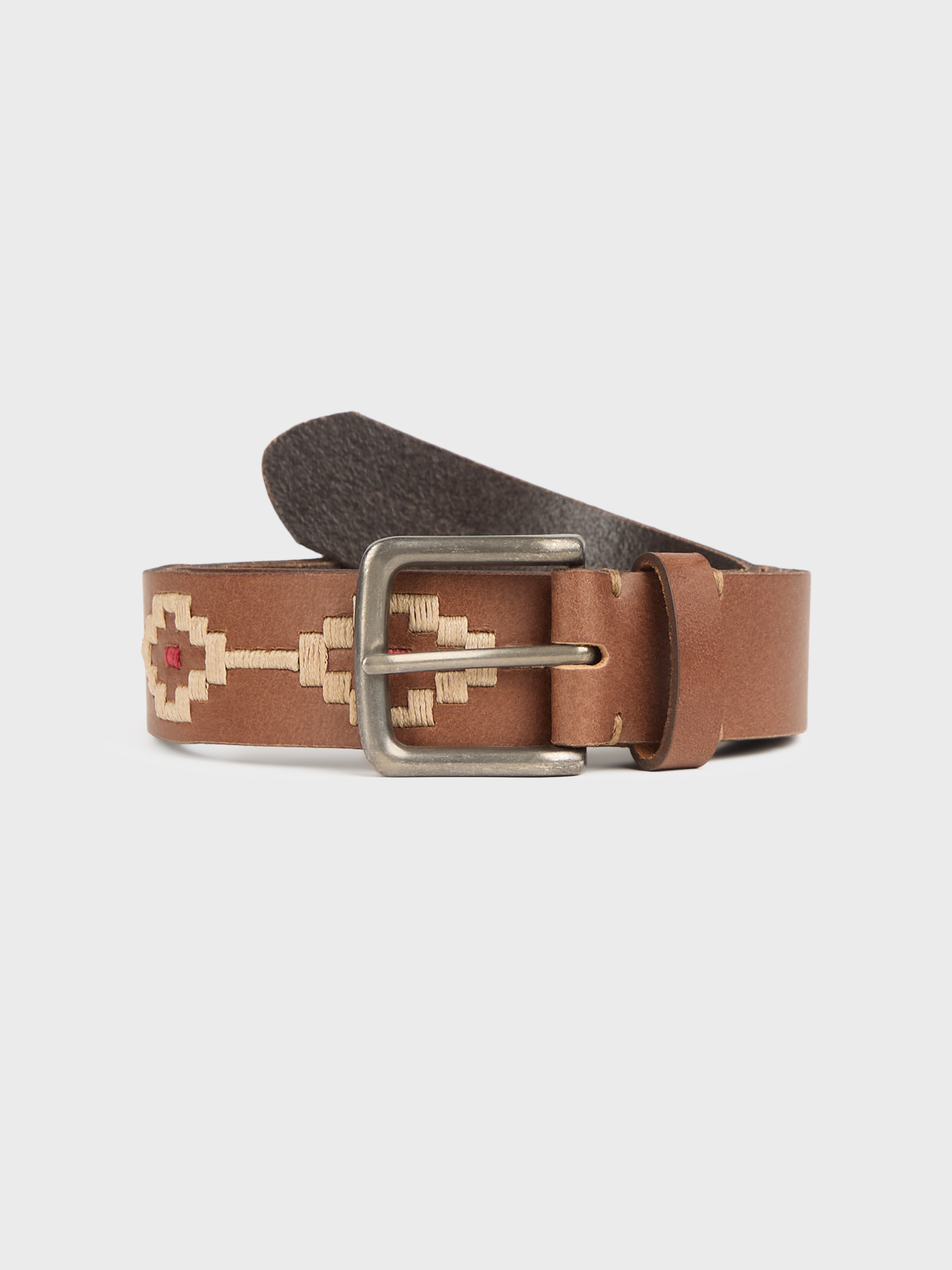 CINTURON AZTECA PIEL BEIGE