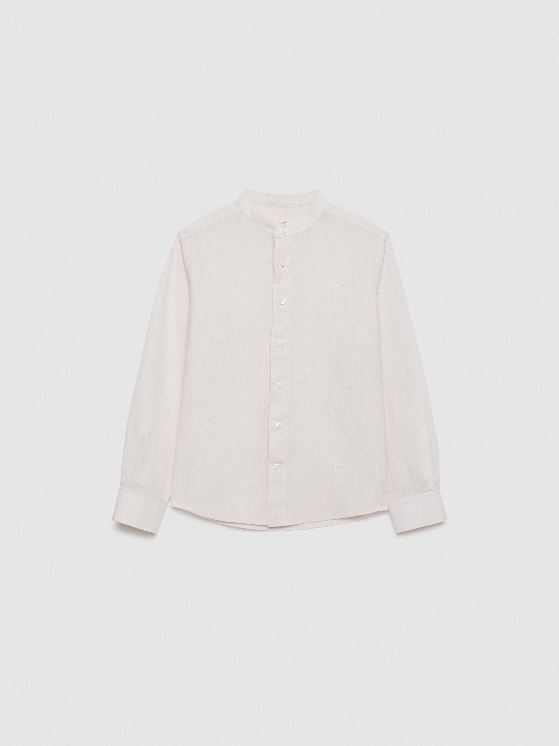 CAMISA LINO MAO KIDS BEIGE