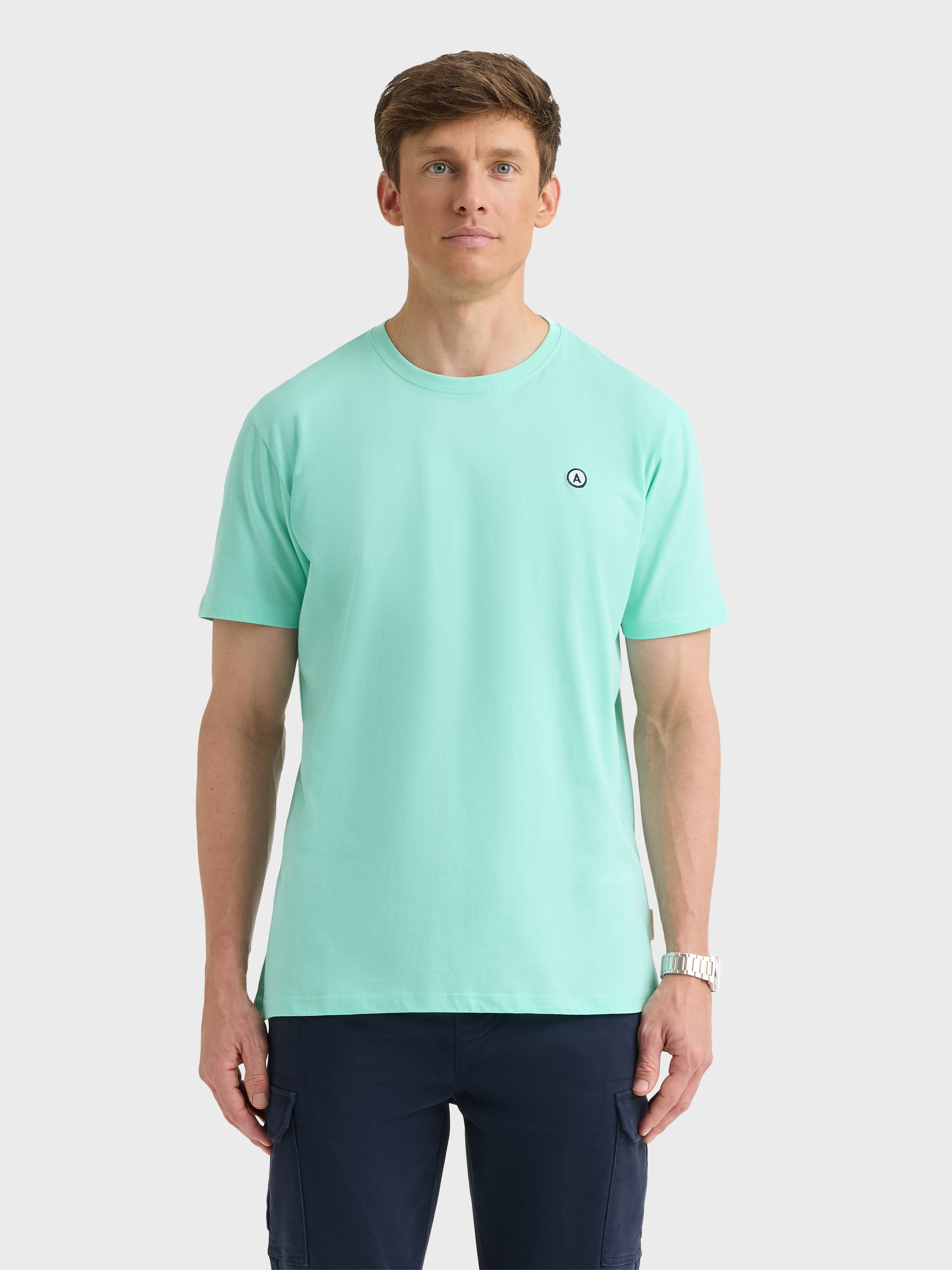 CAMISETA PATCH VERDE AGUA