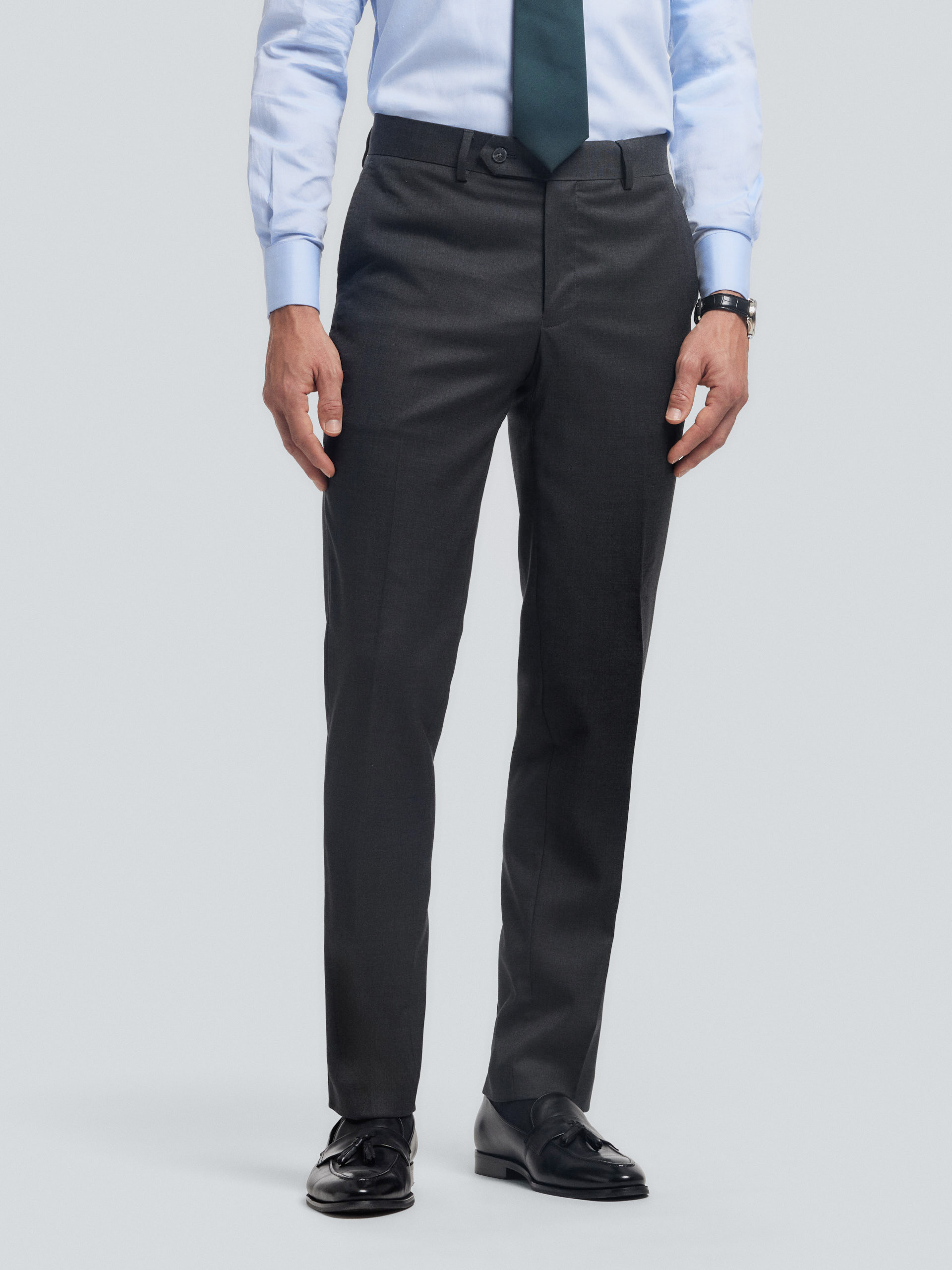 PANTALON FIL A FIL CRUZADO GRIS