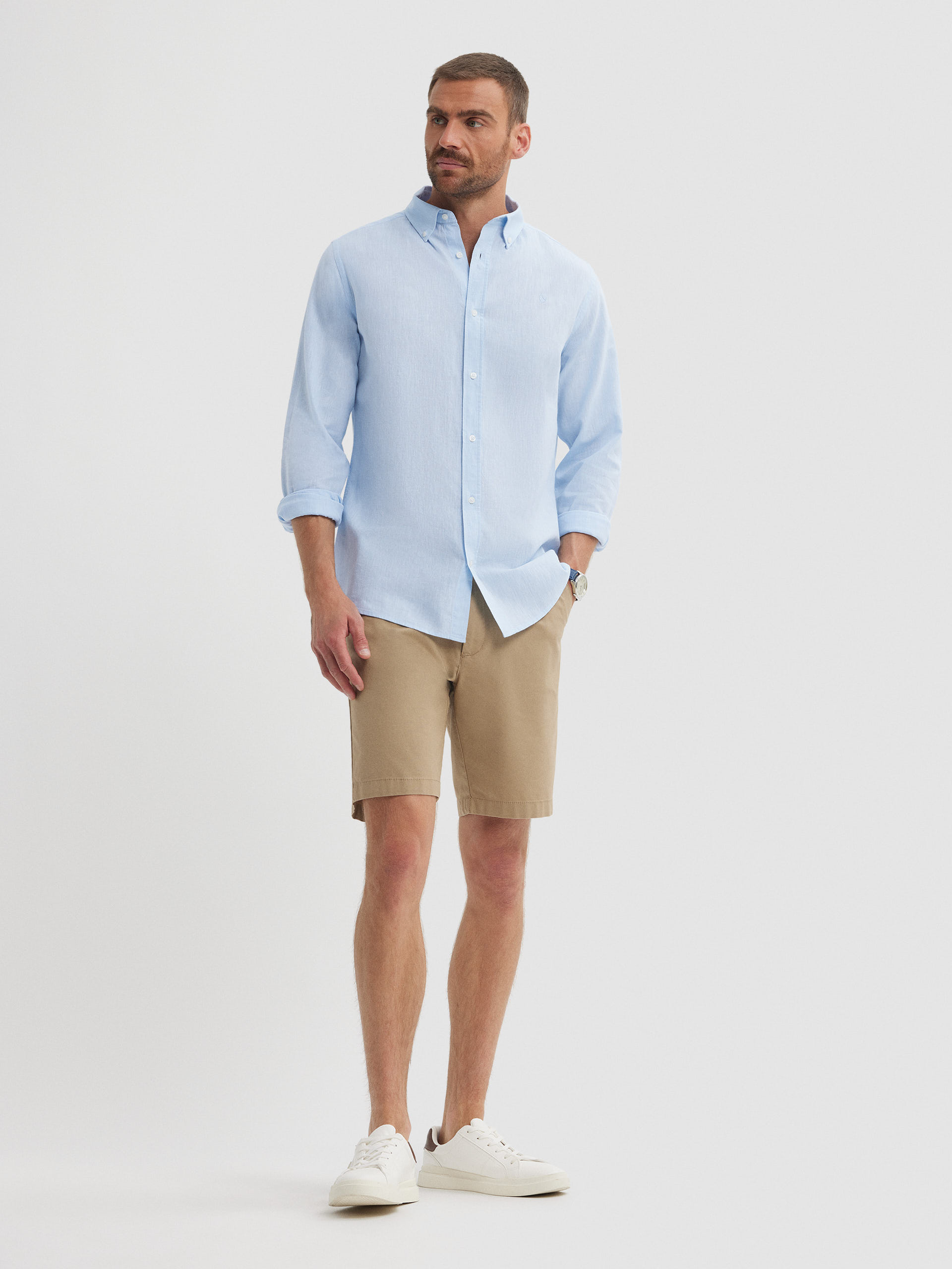 CAMISA LINO C. BOTON