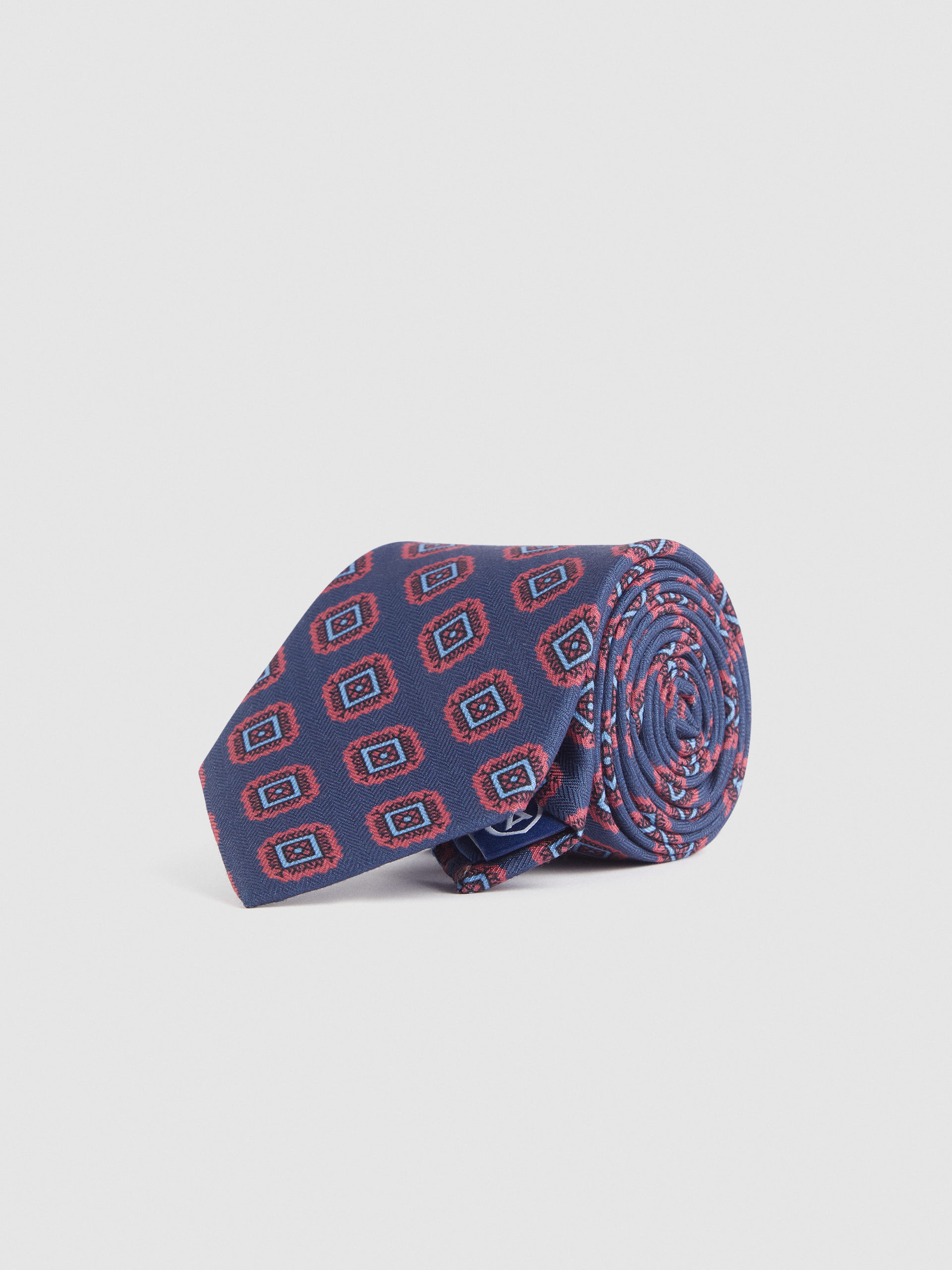 CORBATA PRINTED AZUL MARINO