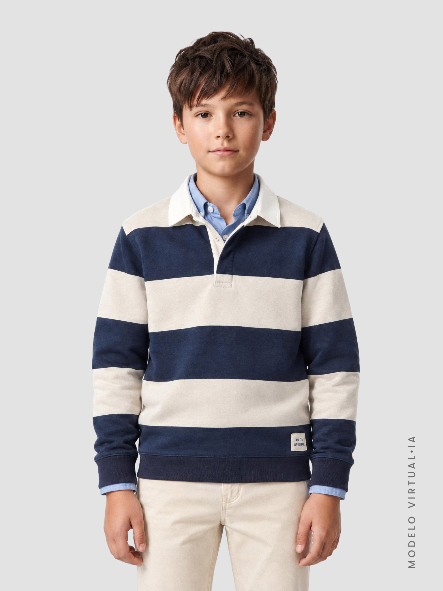 SUDADERA POLO KIDS AZUL