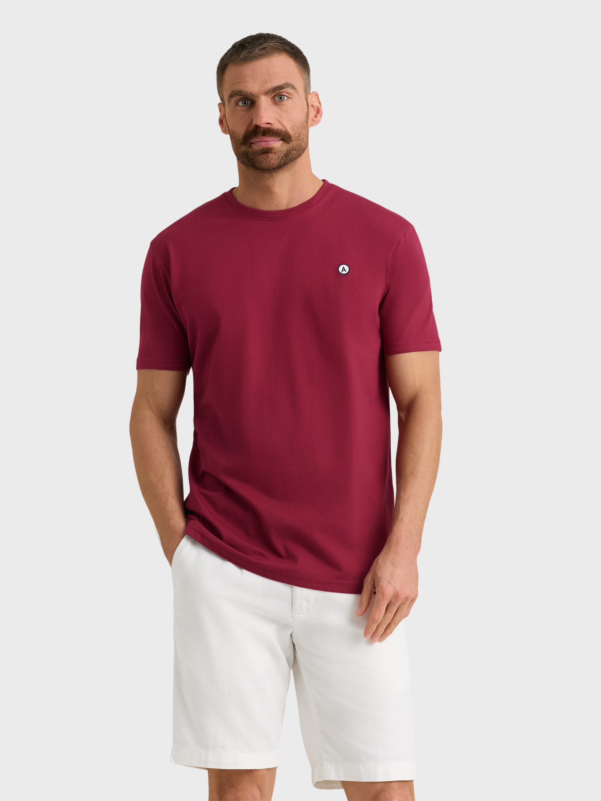 CAMISETA PATCH BURDEOS