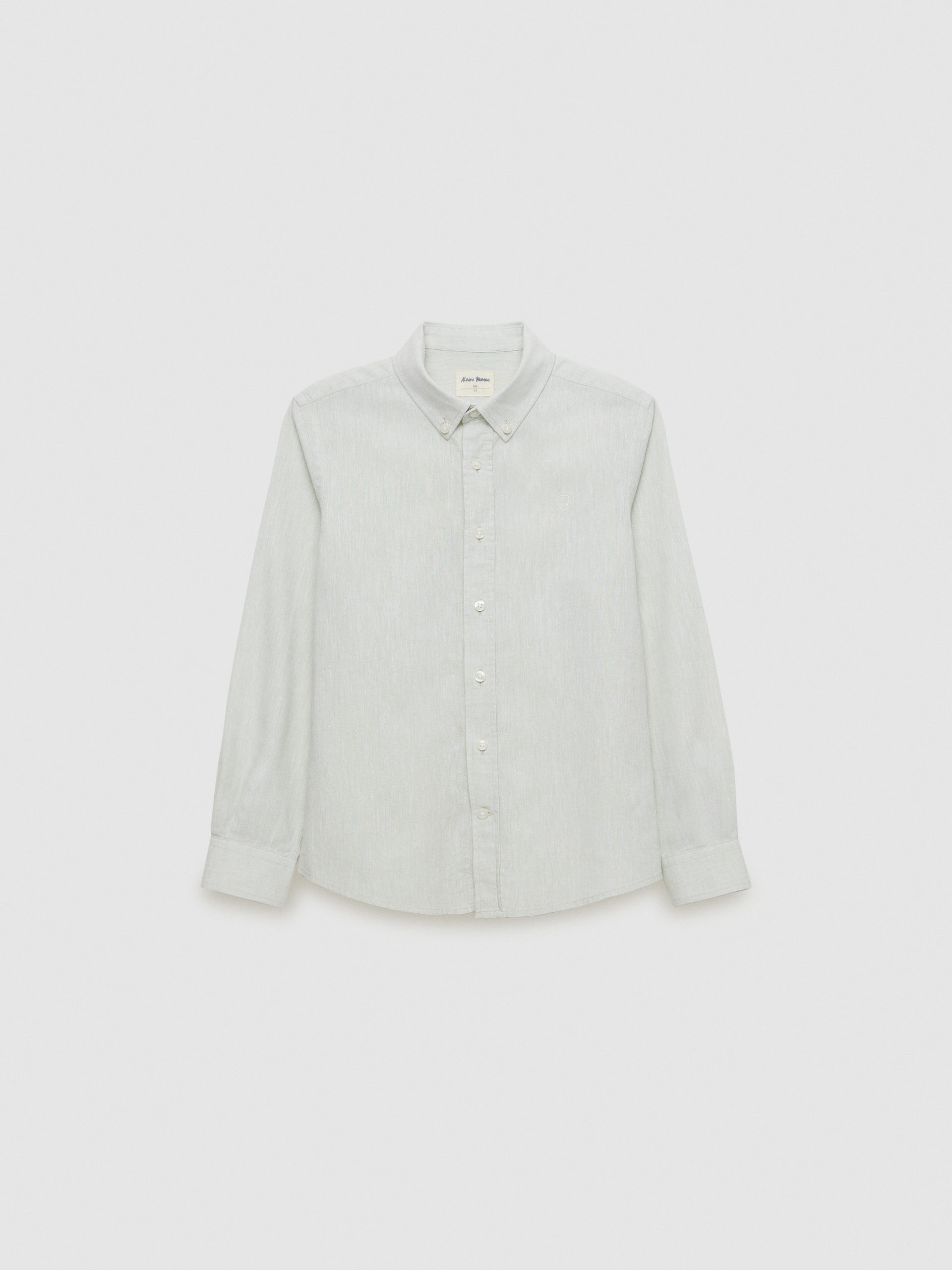 CAMISA LINO C. BOTON KIDS VERDE
