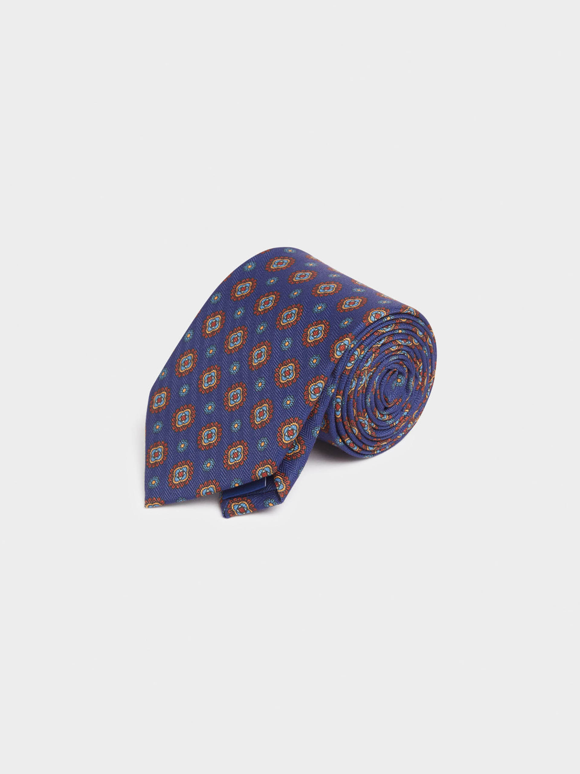 CORBATA PRINTED AZUL MARINO