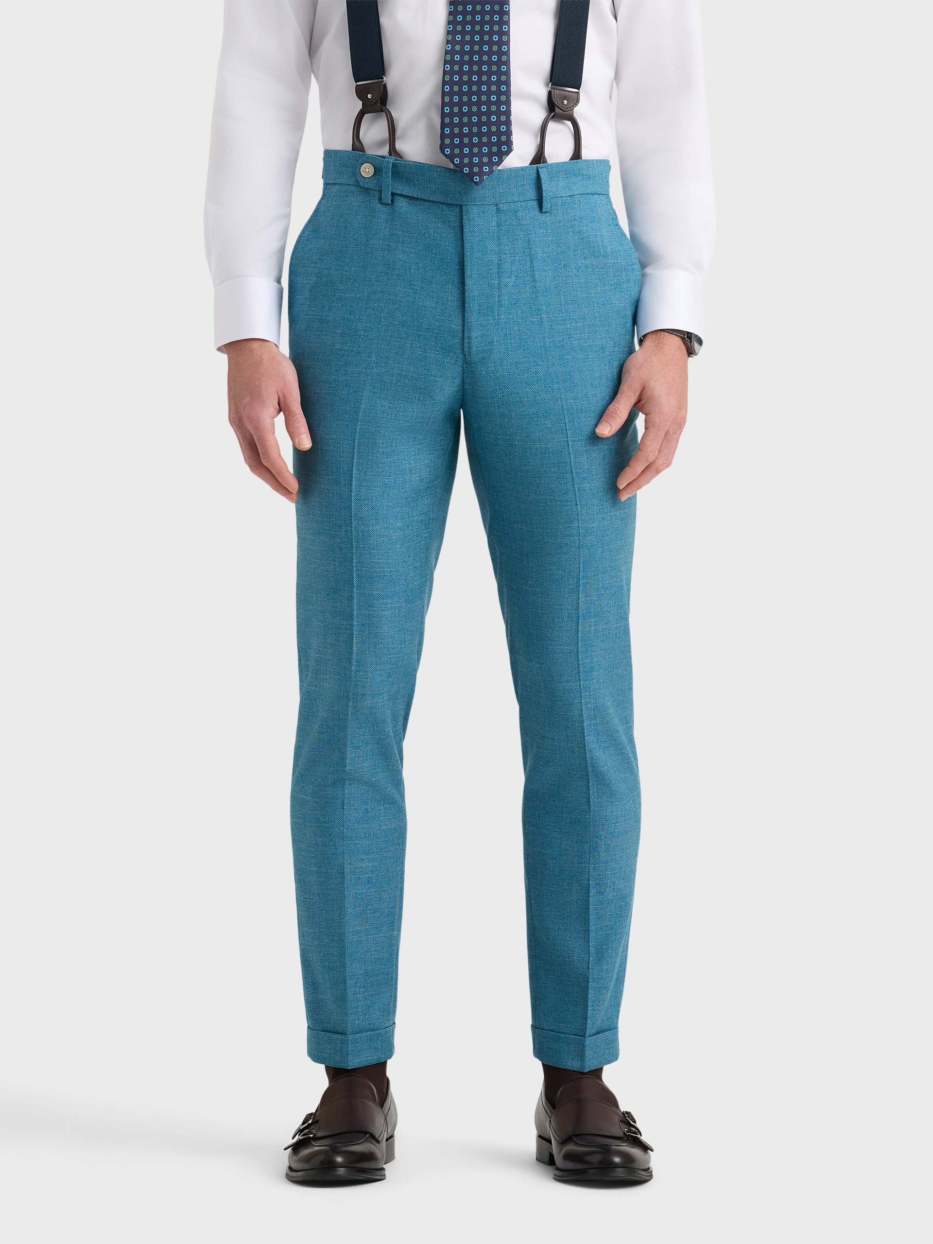 PANTALON CAPO ESTRUCTURA TURQUESA