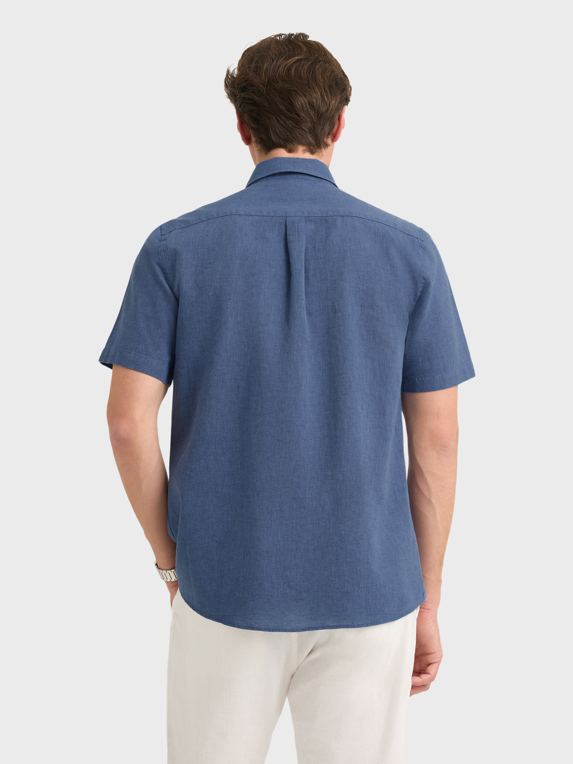 CAMISA LINO M.CORTA