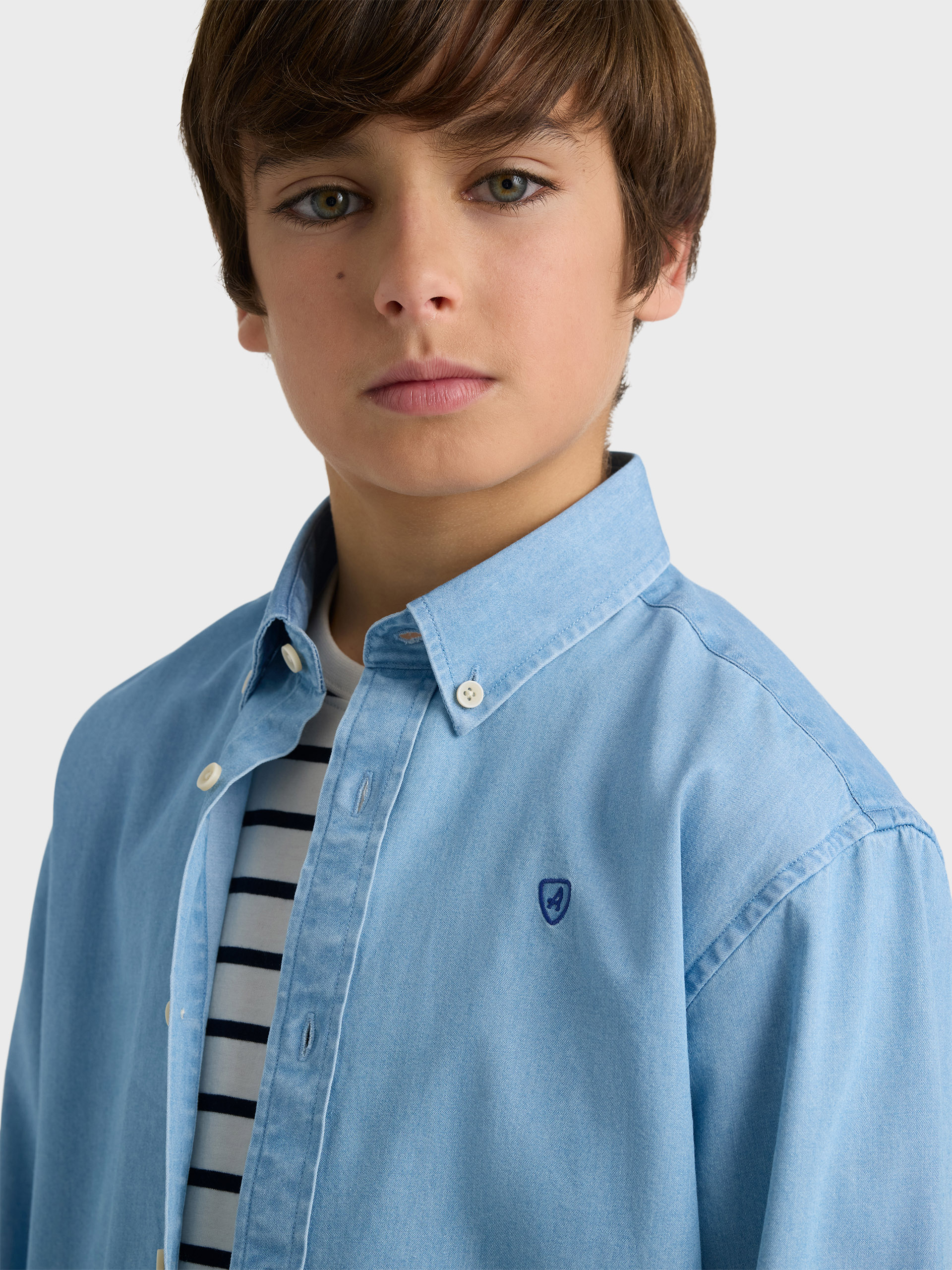 CAMISA DENIM KIDS AZUL