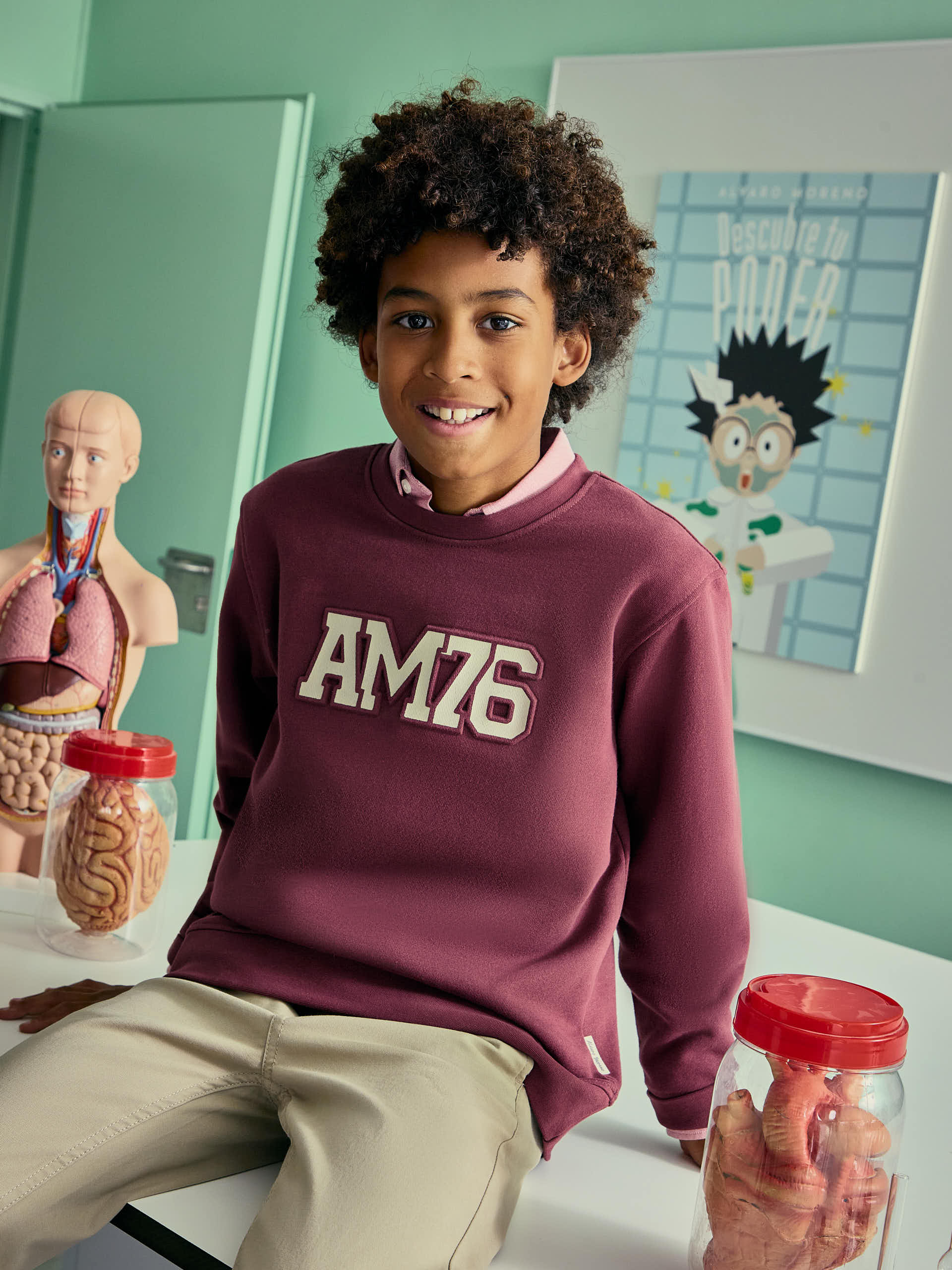 SUDADERA OFFICIAL KIDS BURDEOS