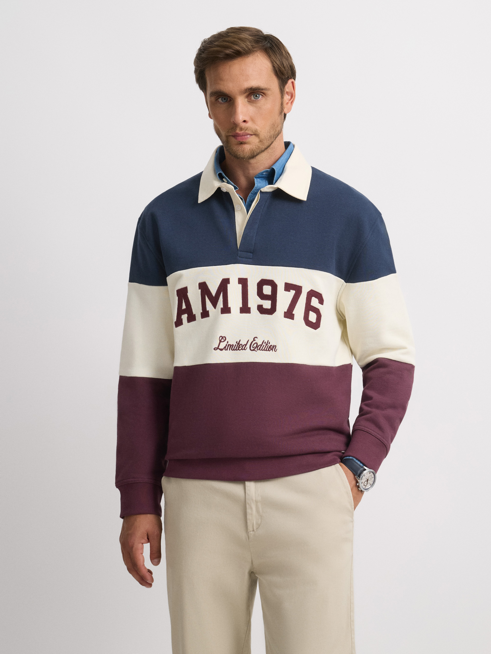 SUDADERA POLO 1976 AZUL MARINO