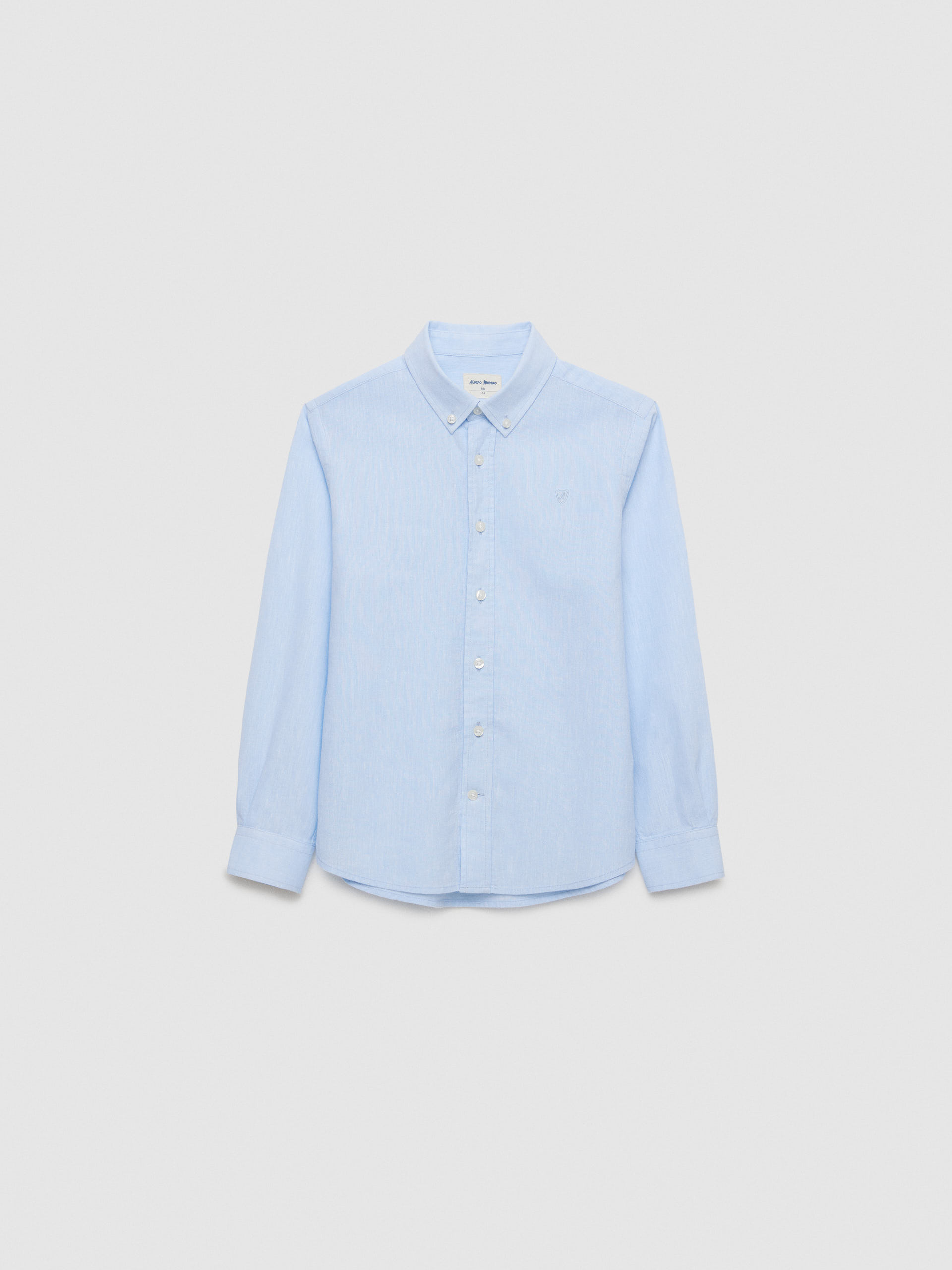 CAMISA LINO C. BOTON KIDS CELESTE