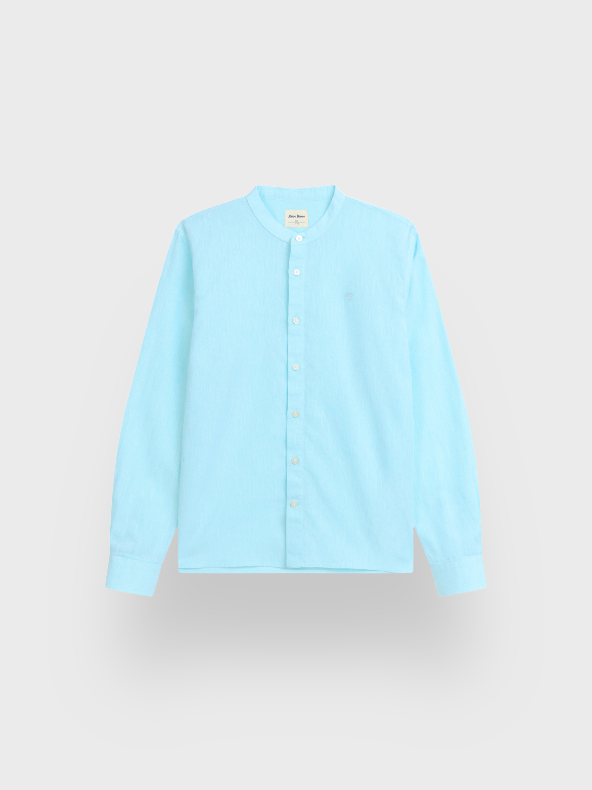 CAMISA LINO MAO KIDS VERDE AGUA