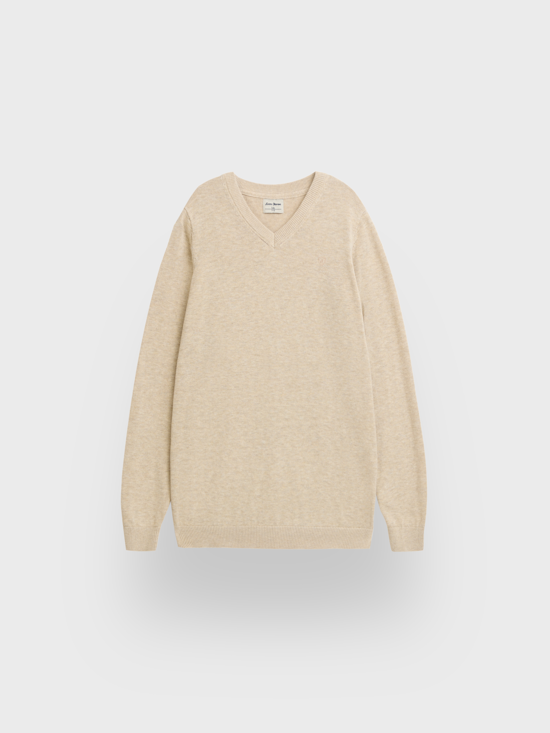 JERSEY V-NECK KIDS BEIGE
