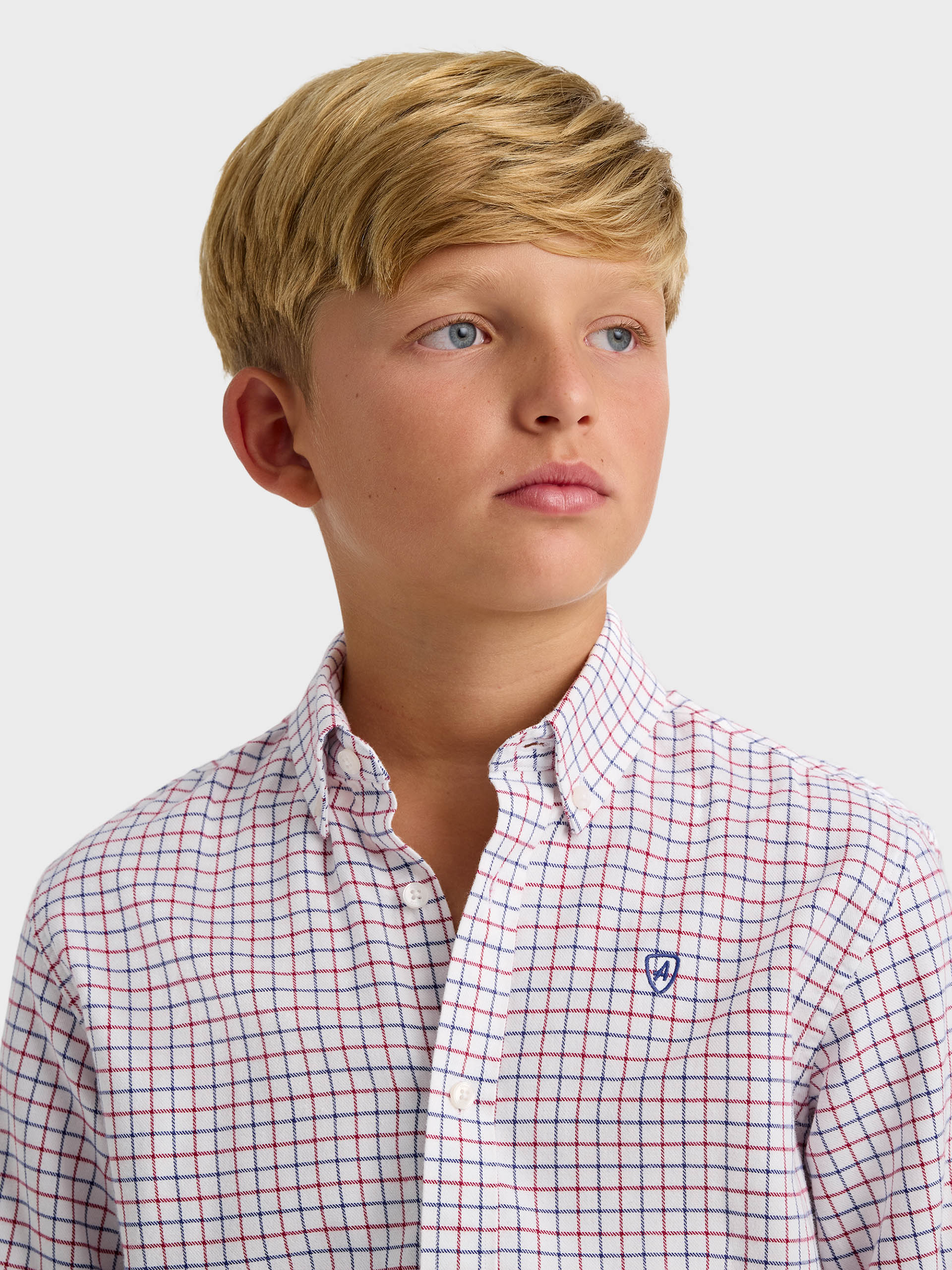 CAMISA FLANNEL CHECKS KIDS BLANCO