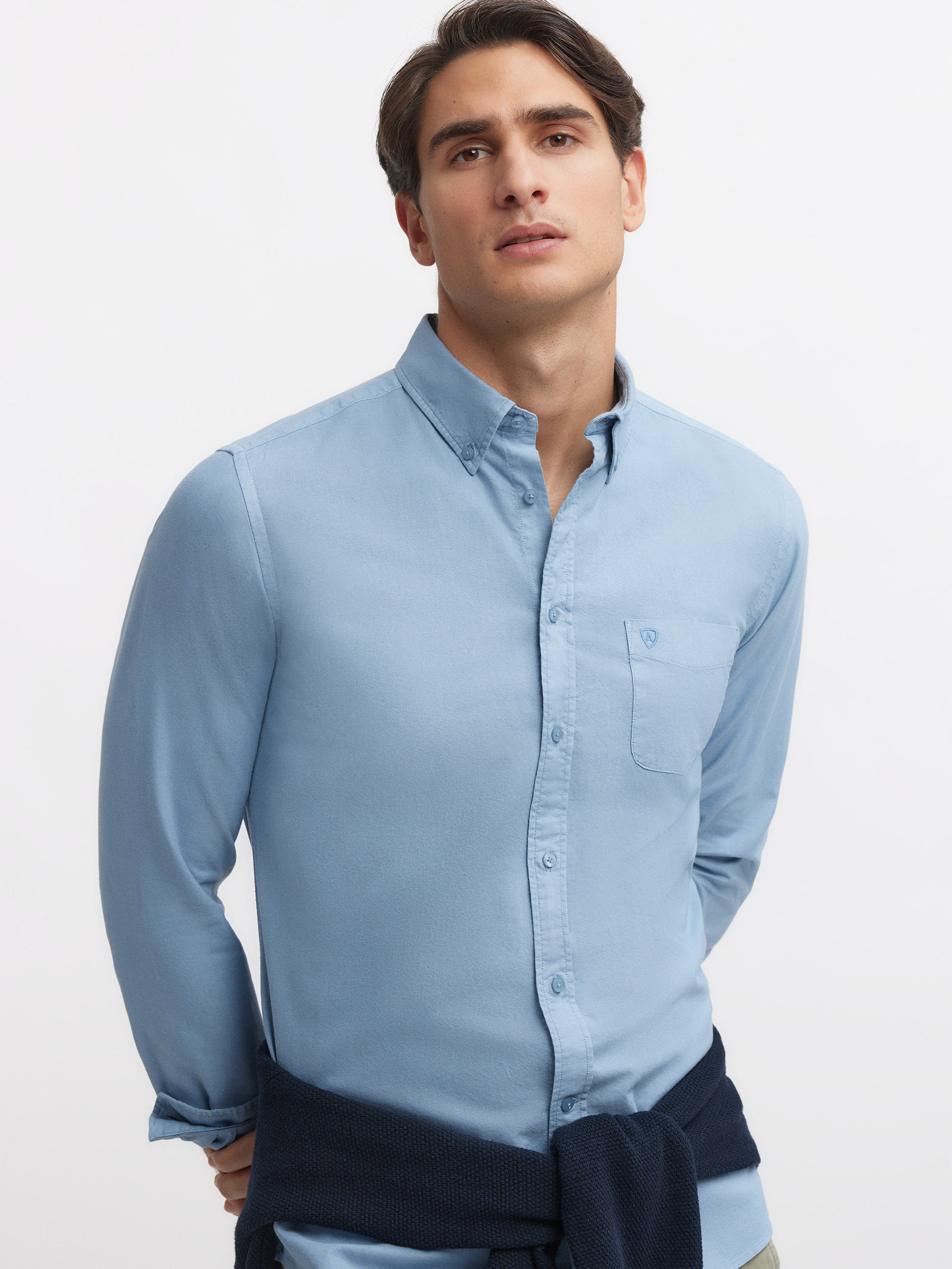 CAMISA OXFORD POCKET DYE AZUL