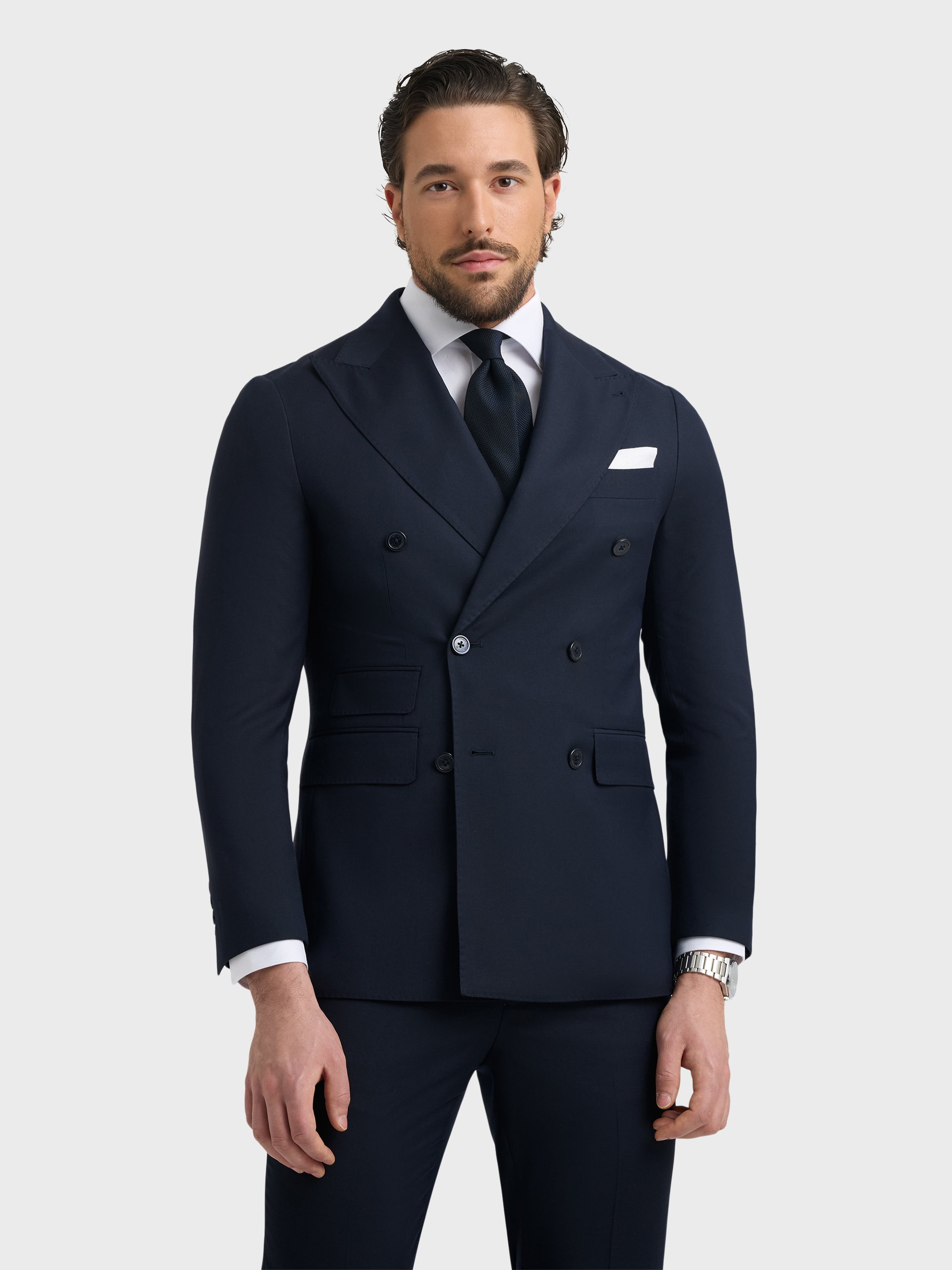 AMERICANA TWILL CRUZADO AZUL MARINO