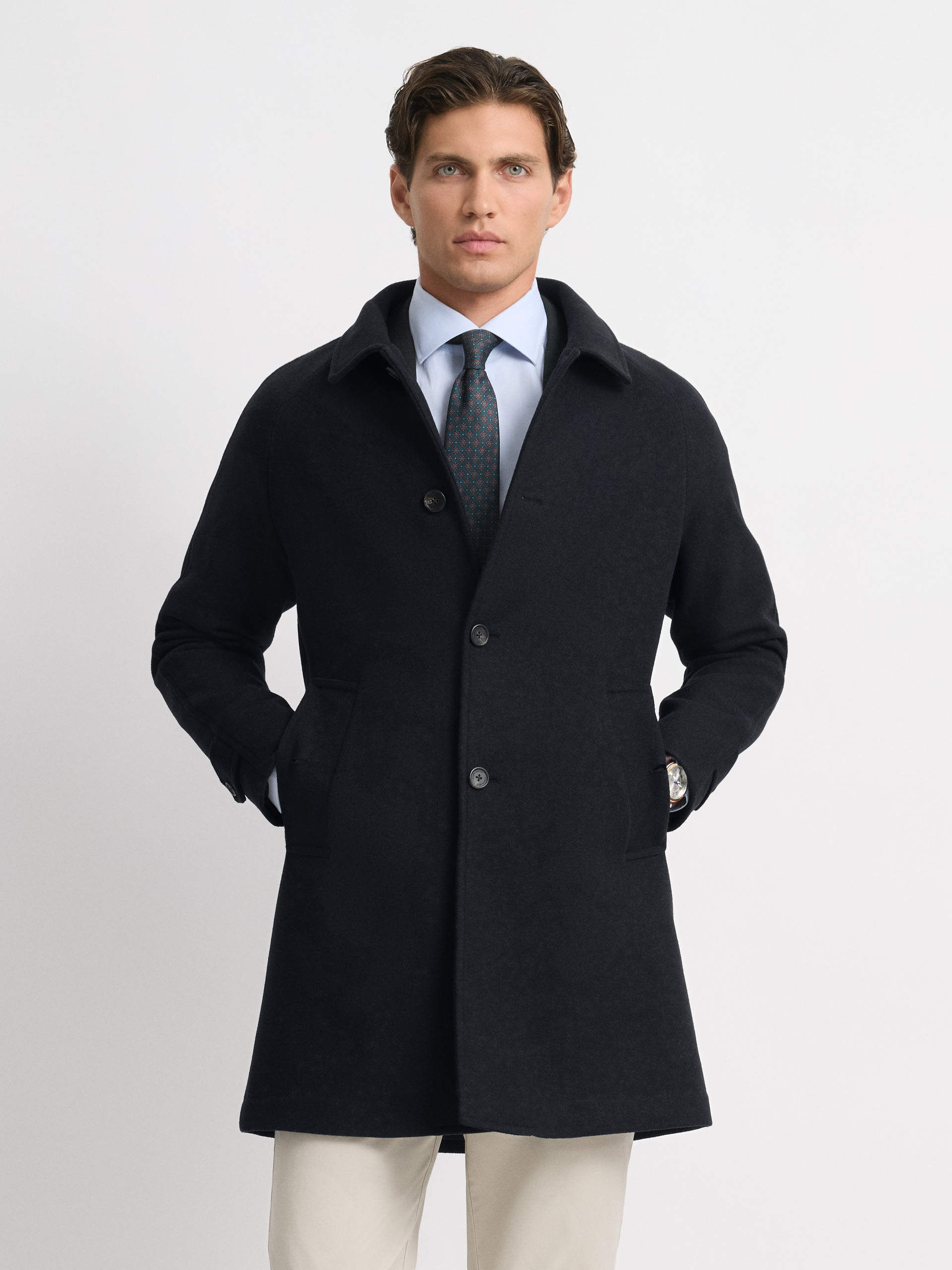 ABRIGO LONDON TWILL AZUL MARINO