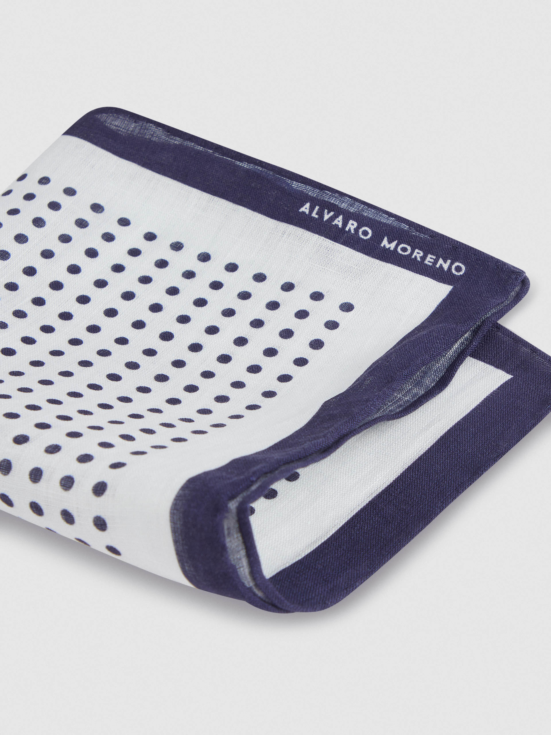 PA&Ntilde;UELO LINO PRINT AZUL MARINO