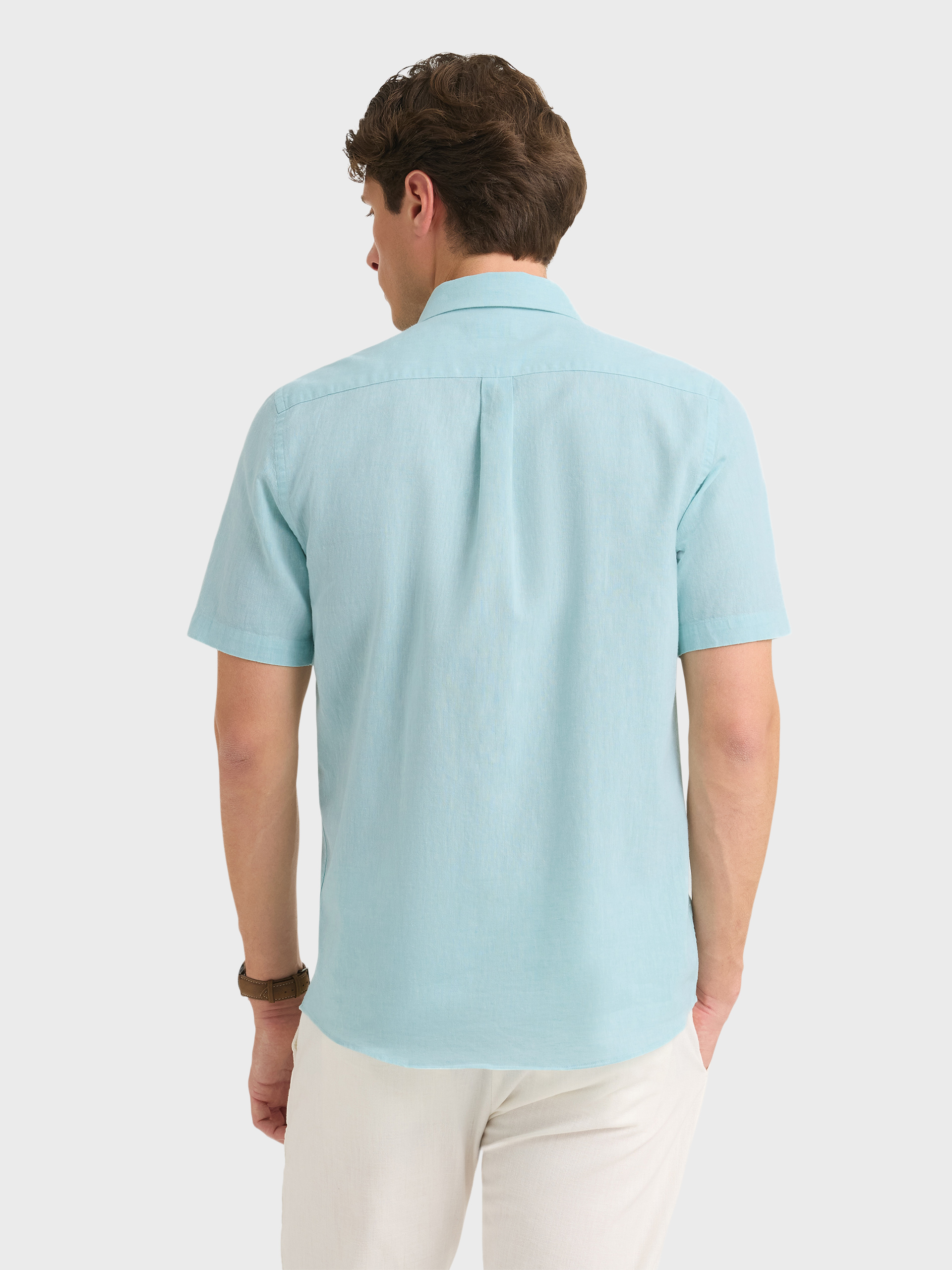 CAMISA LINO M.CORTA