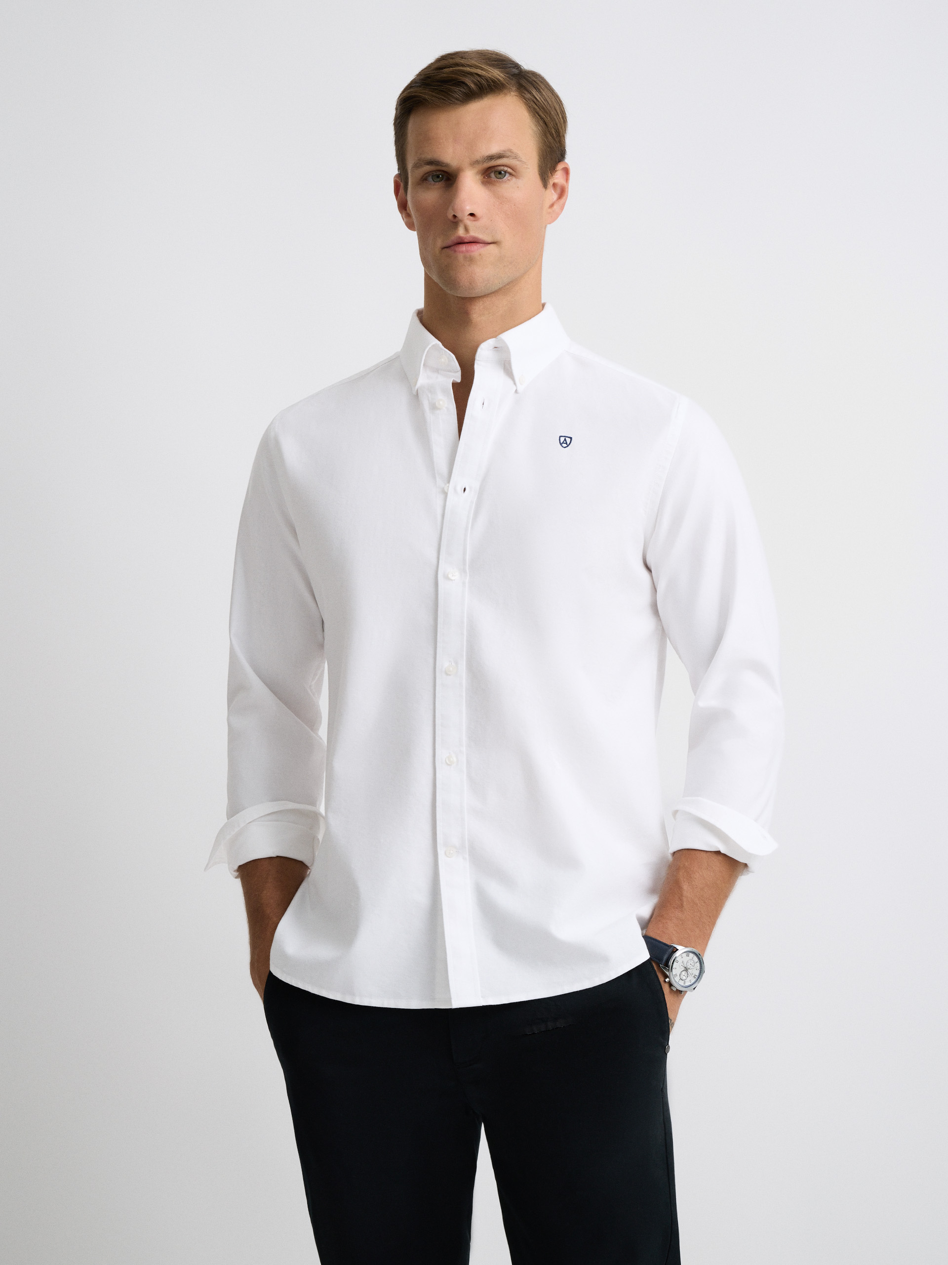 CAMISA OXFORD SOLID BLANCO