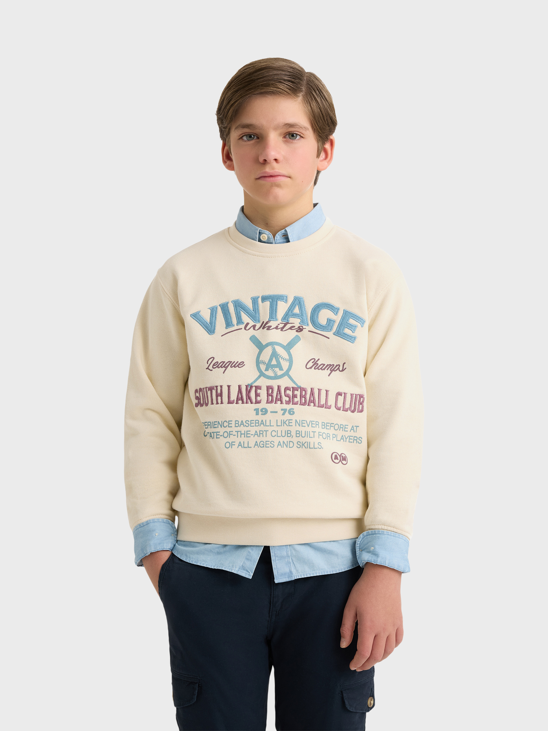 SUDADERA VINTAGE KIDS BEIGE