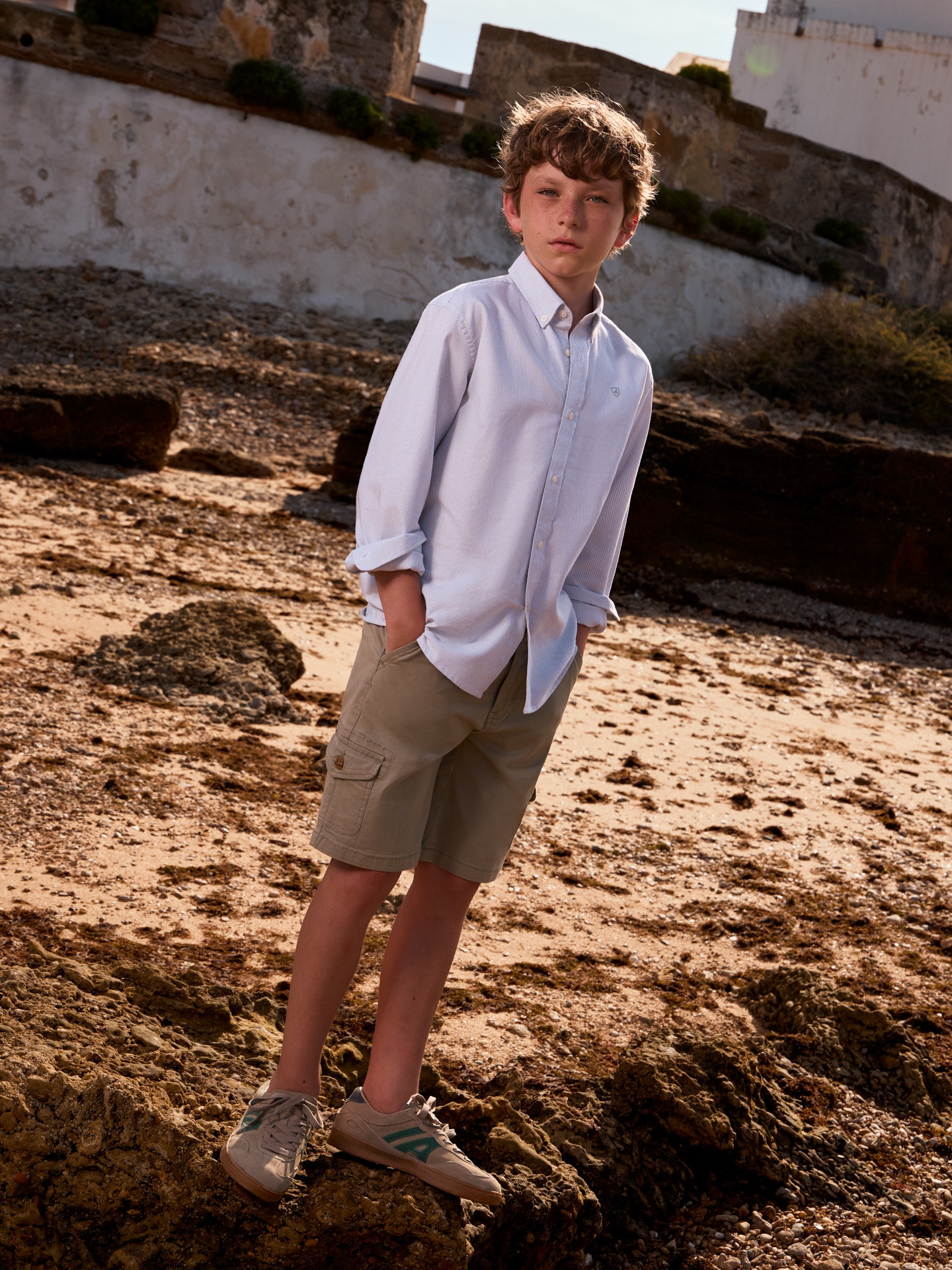 CAMISA OXFORD MIL RAYAS KIDS