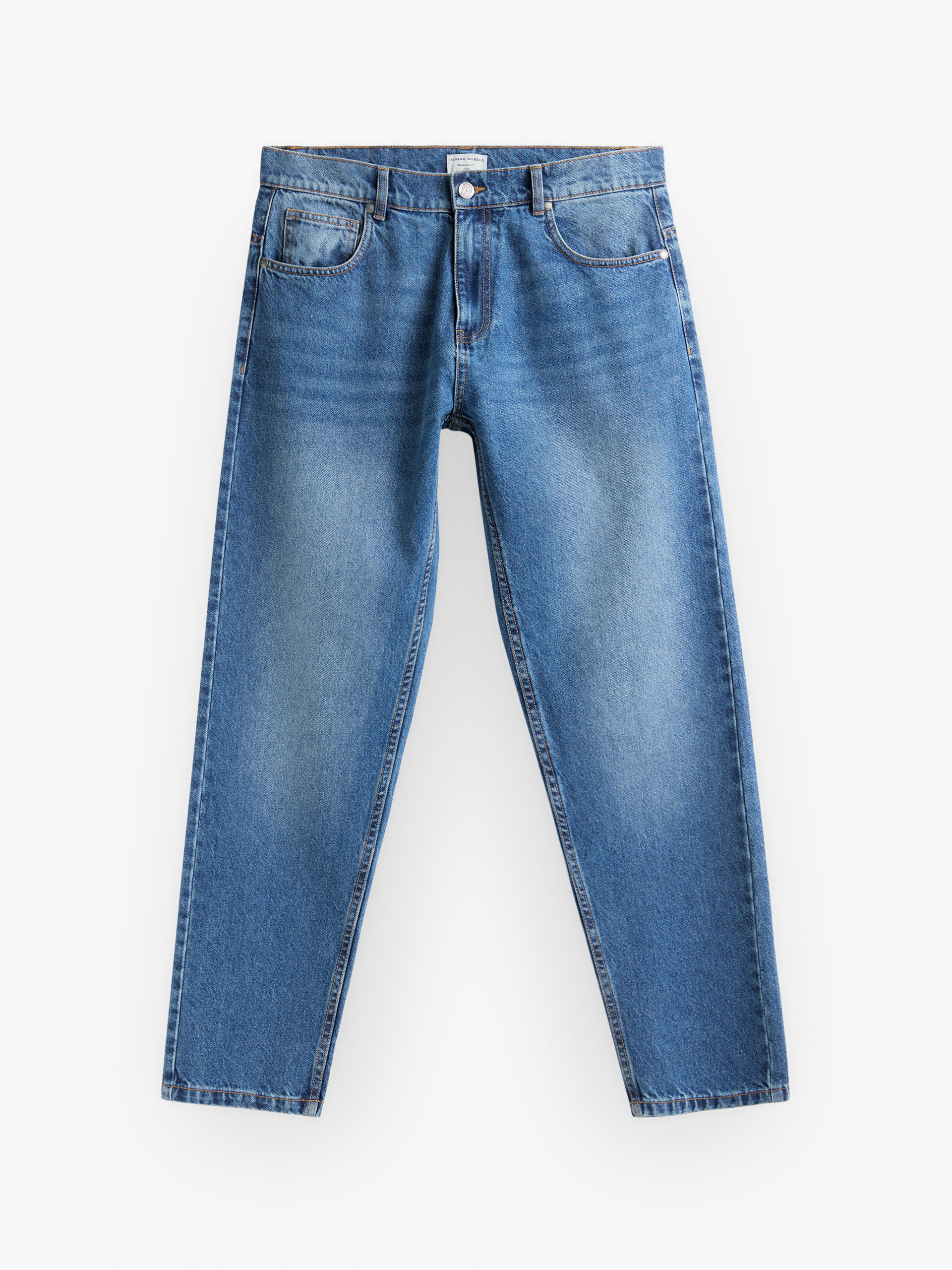 PANTALON DENIM RELAXED FIT AZUL MARINO
