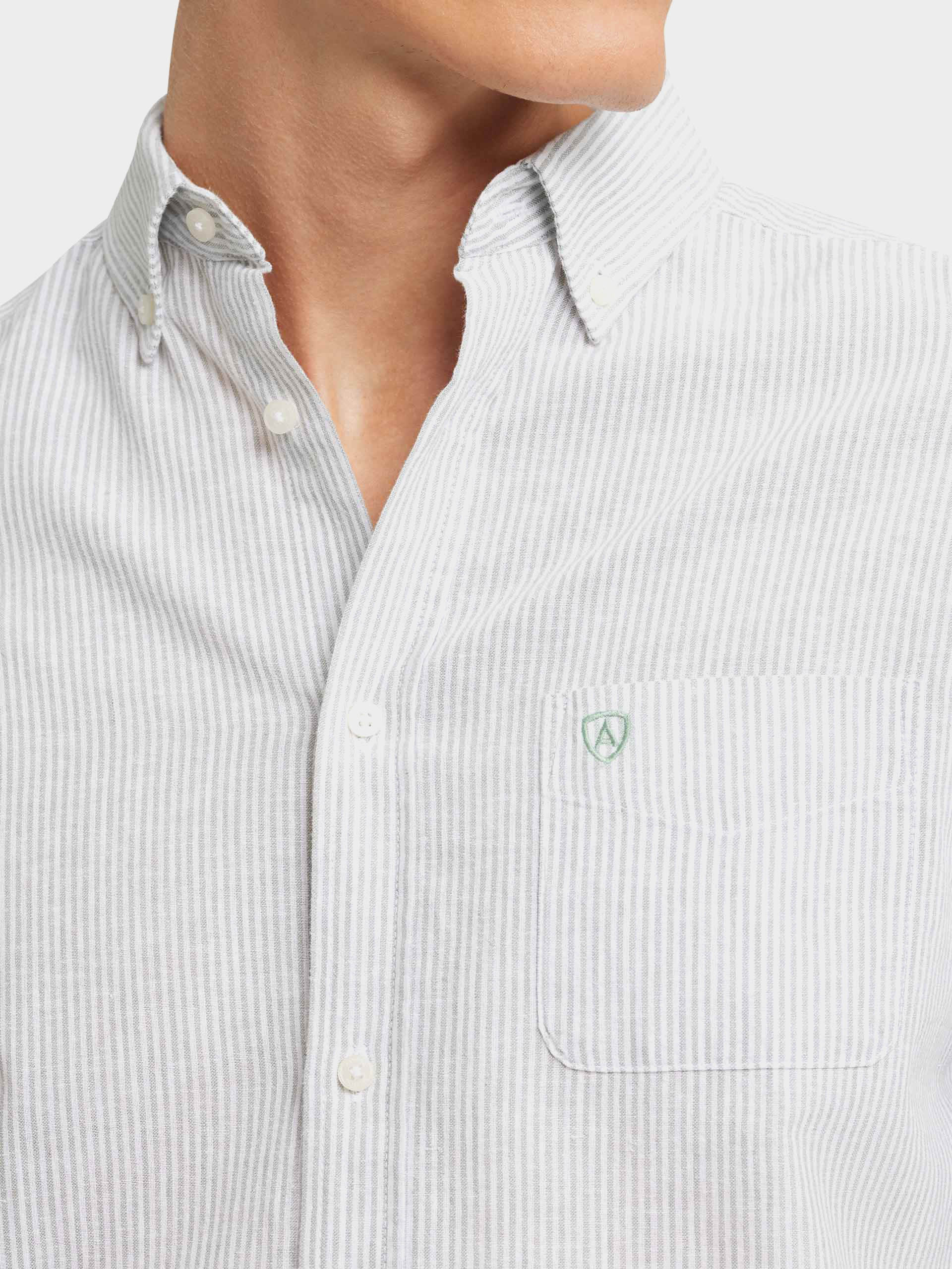 CAMISA LINO RAYAS BD